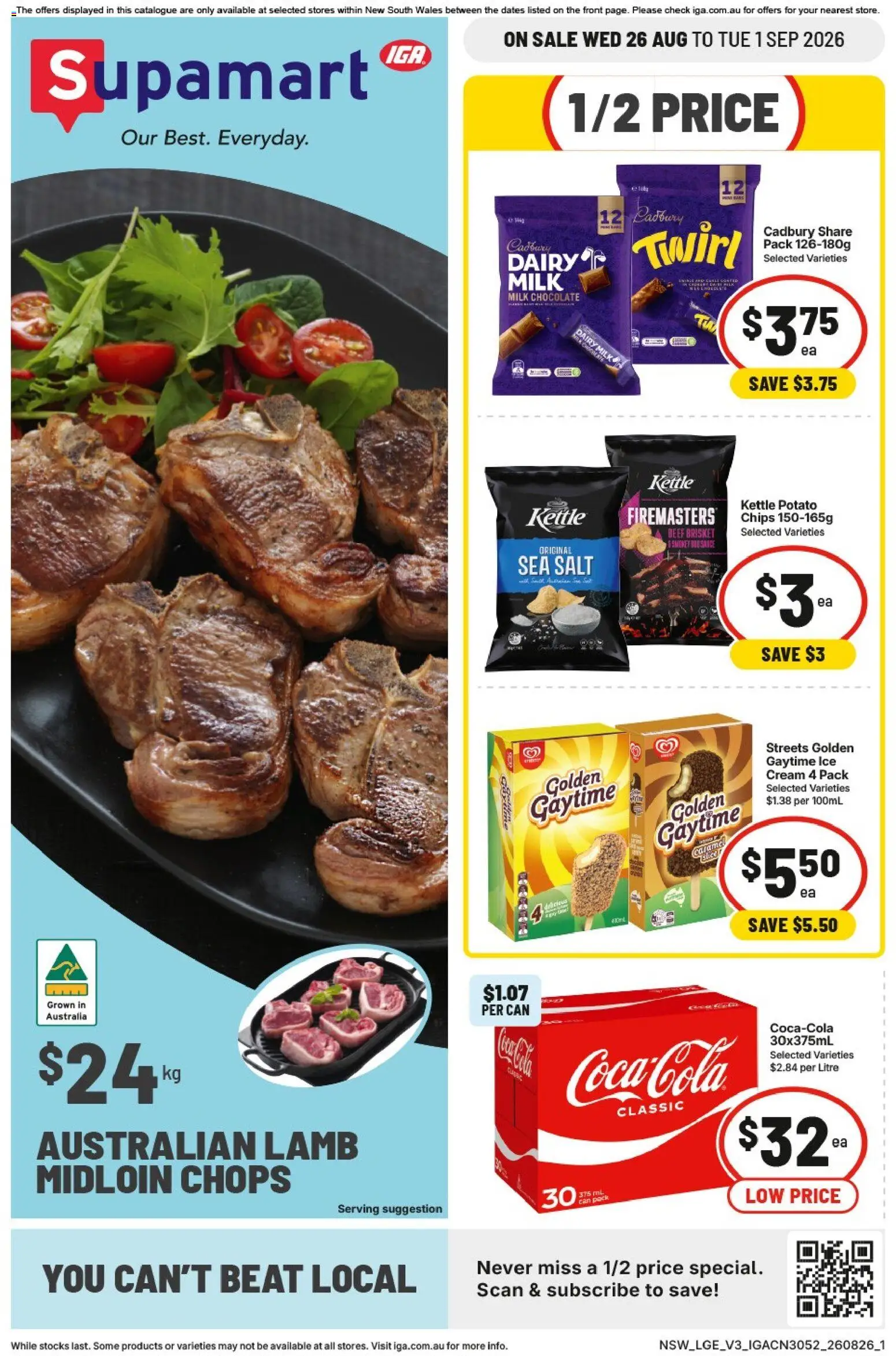 Preview of catalogue IGA catalogue Supamart from shop IGA valid 26/08/2026