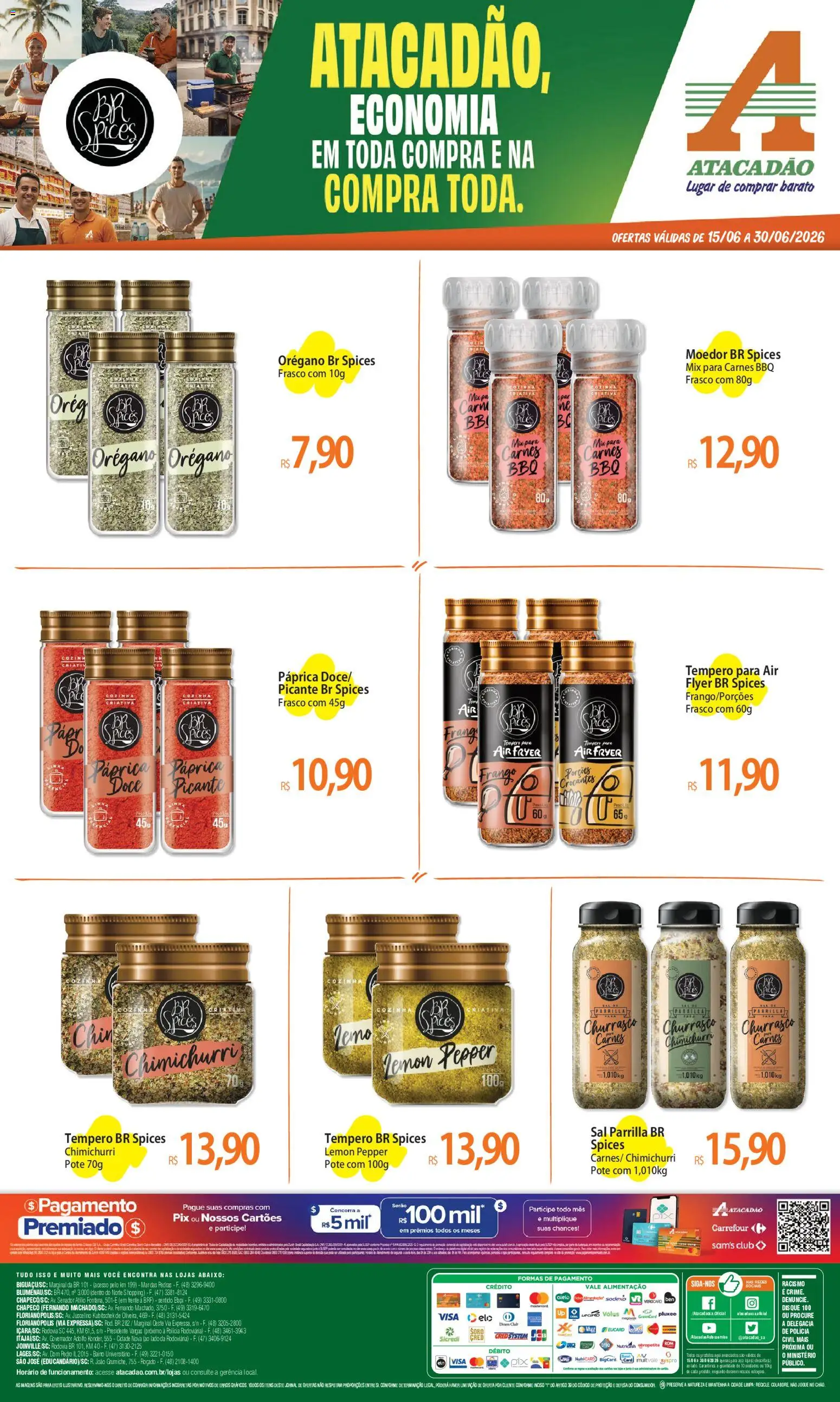 Pré-Visualização do folheto "Atacadão ofertas - SC" da loja Atacadão válido a partir de 15/06/2026 - Air fryer, Remo, Sal, Doce, Pesos, Orégano, Moedor