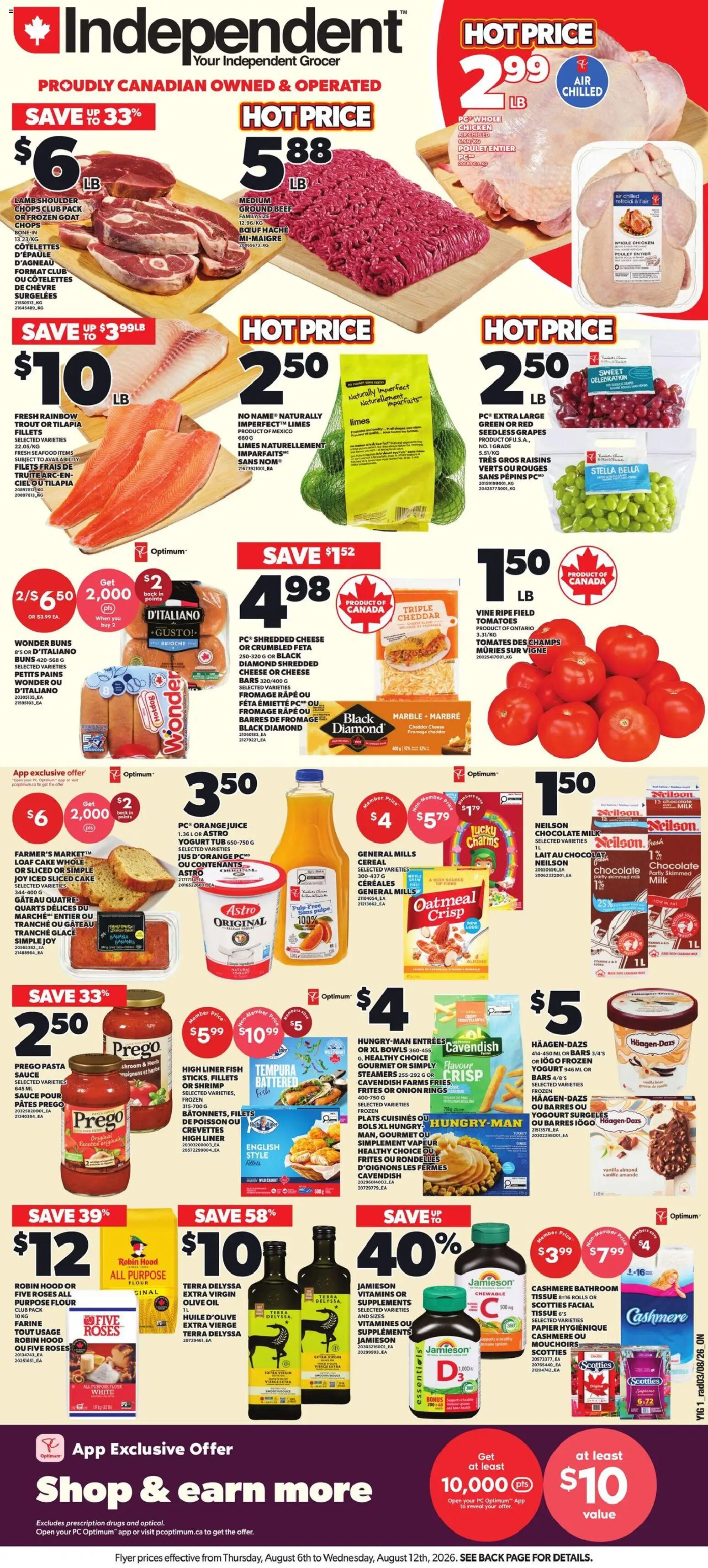 Preview of leaflet Independent Grocer weekly flyer / circulaire from shop Independent Grocer is valid from Aug 06, 2026
