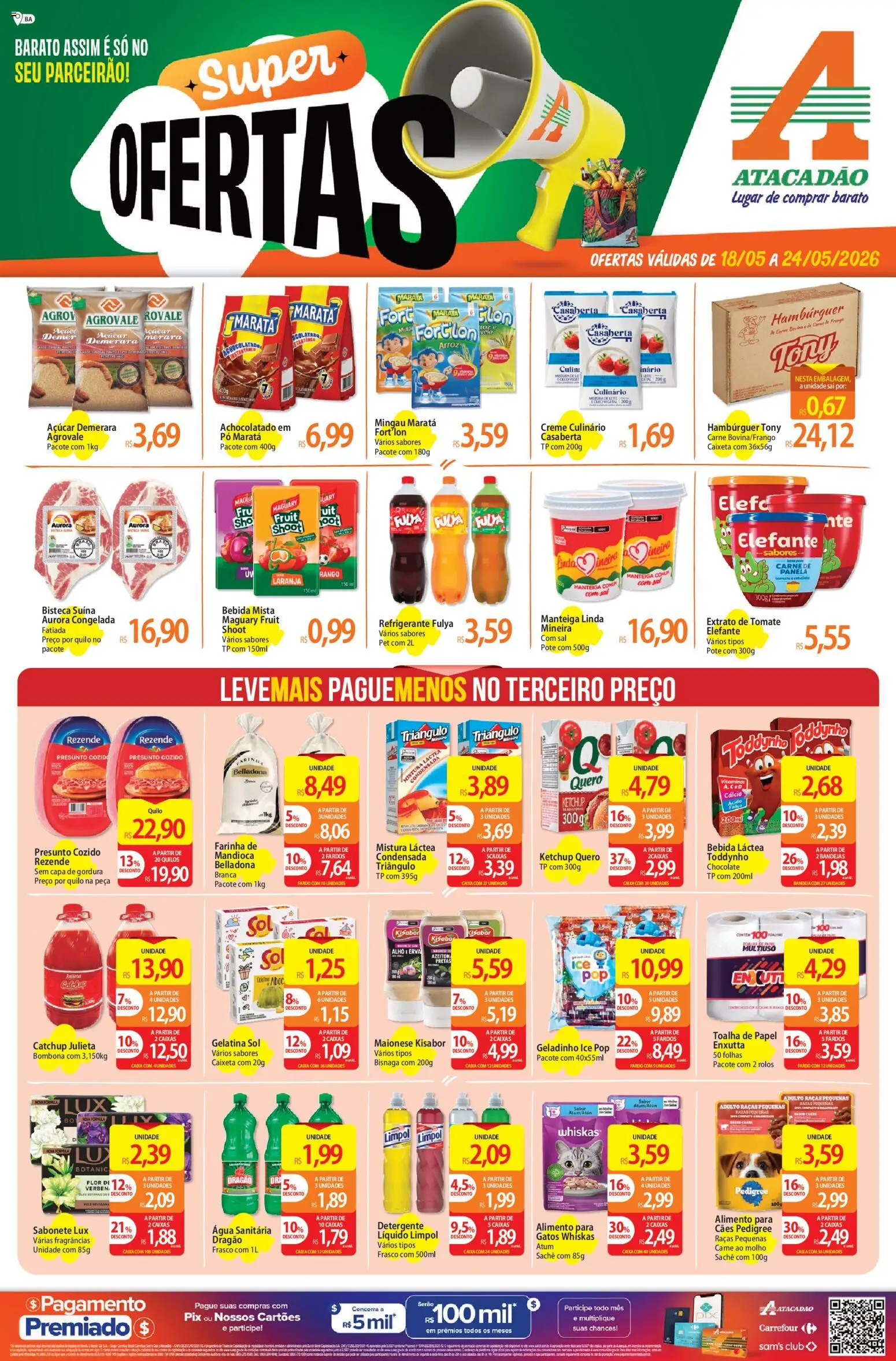 Pré-Visualização do folheto "Atacadão ofertas - BA" da loja Atacadão válido a partir de 18/05/2026