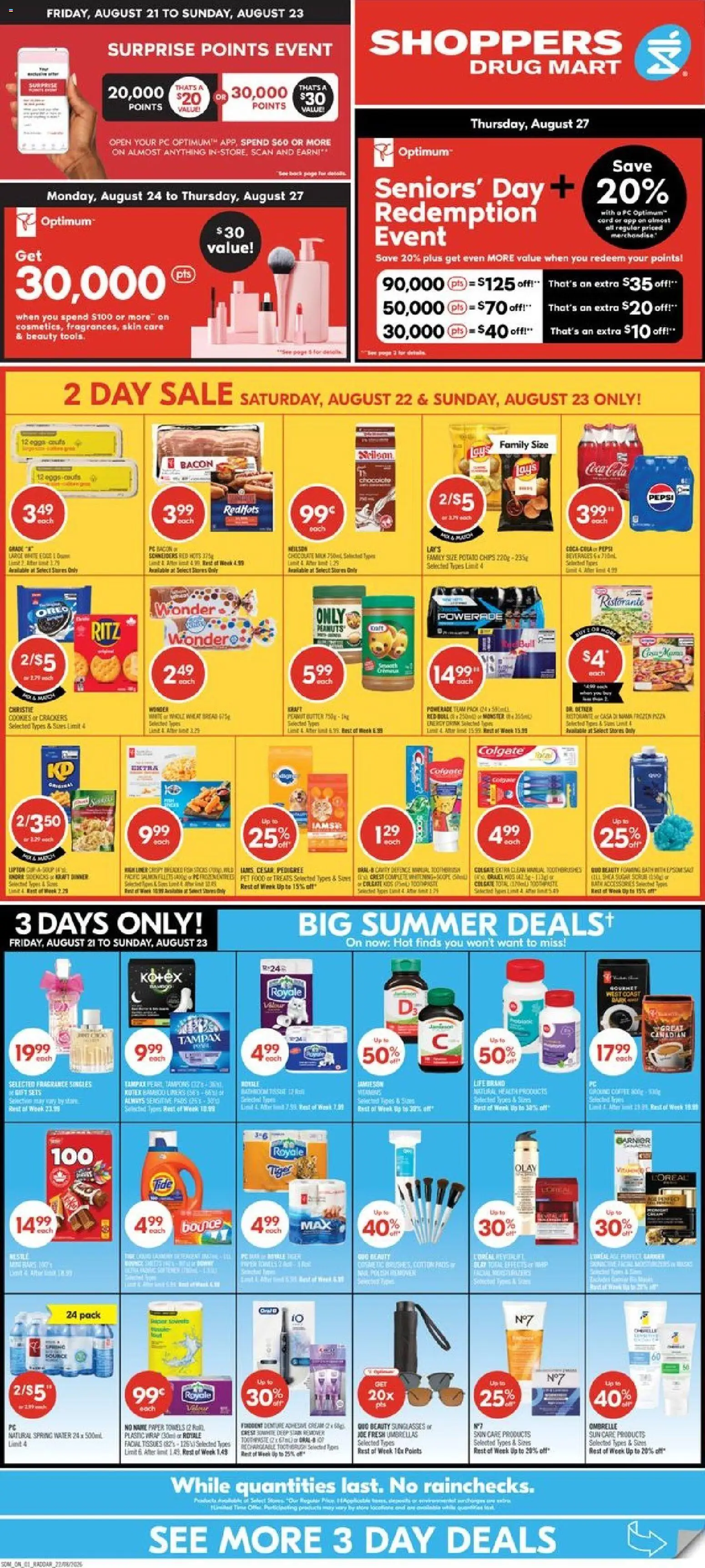 Preview of leaflet Shoppers weekly flyer / circulaire from shop Shoppers is valid from Aug 22, 2026