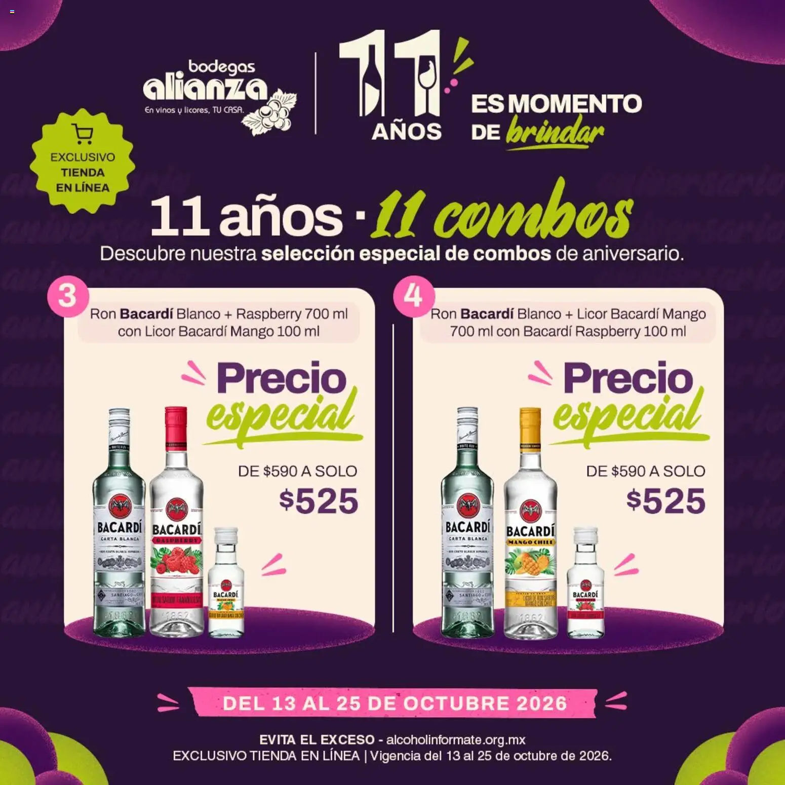 Vista previa las ofertas de la tienda Bodegas Alianza - Bodegas Alianza catálogo 11 años 11 combos desde el 13/10/2026 