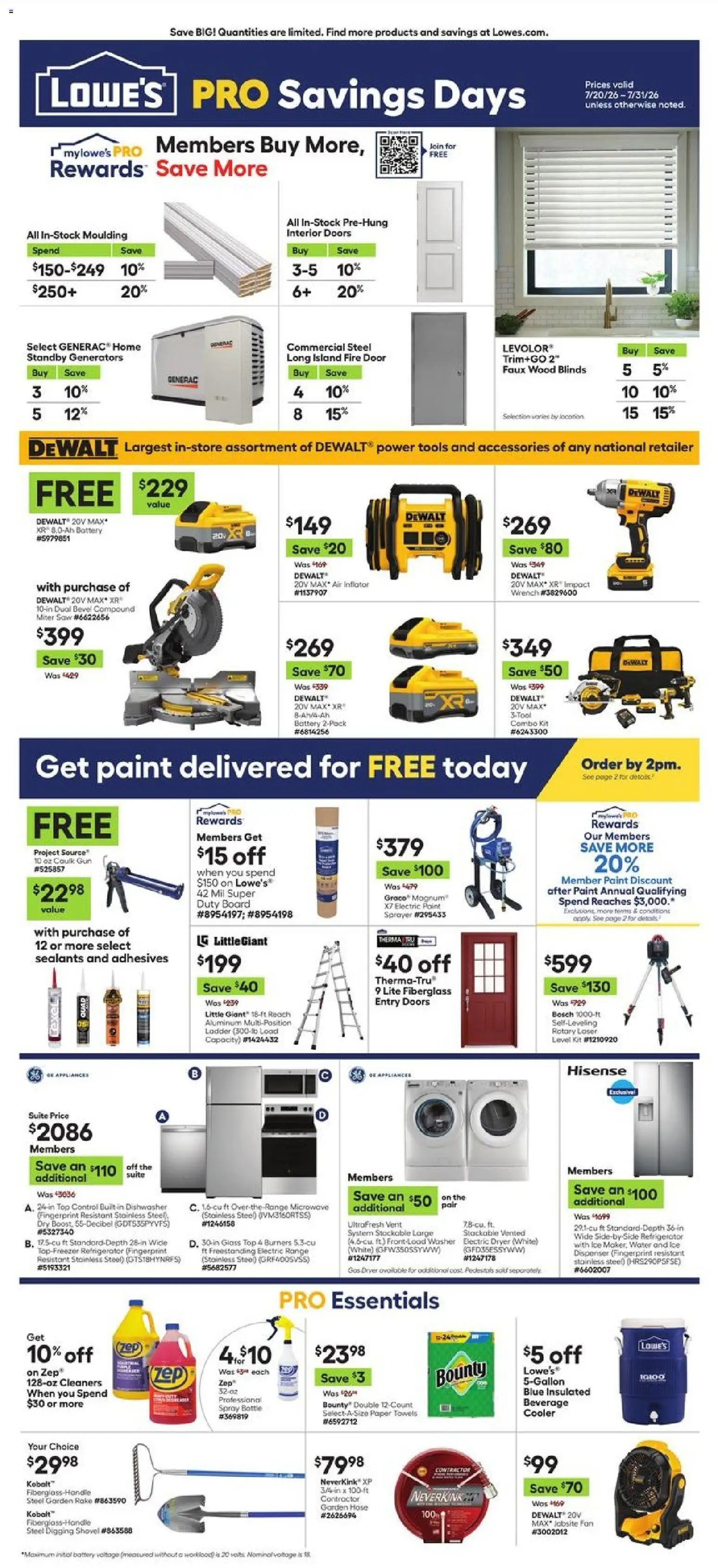 Ad Preview of Lowe's Lowe's Ad from 07/20/2026