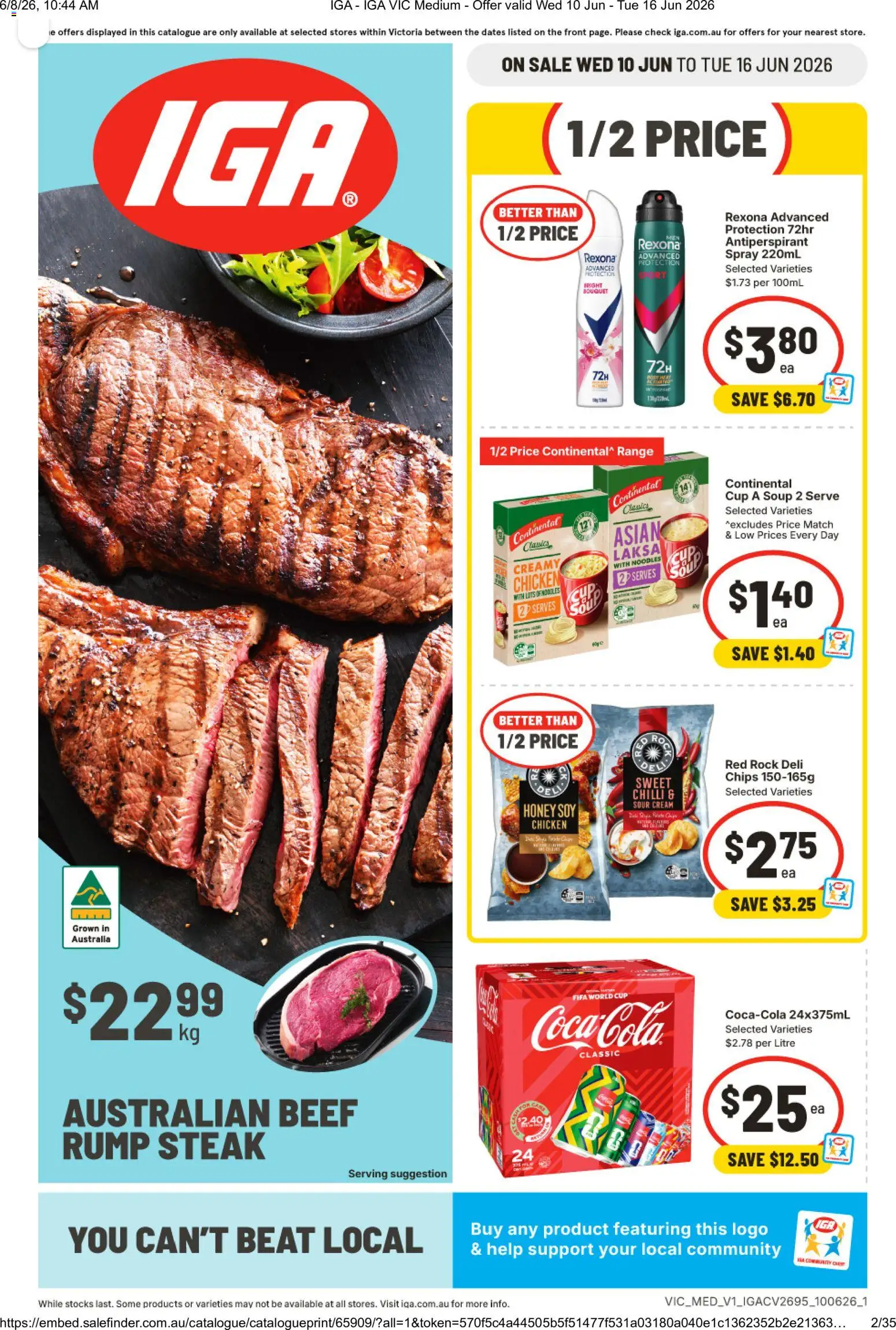 Preview of catalogue IGA catalogue from shop IGA valid 10/06/2026
