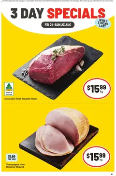 Preview of catalogue IGA 3 Day Specials VIC from shop IGA valid 21/08/2026