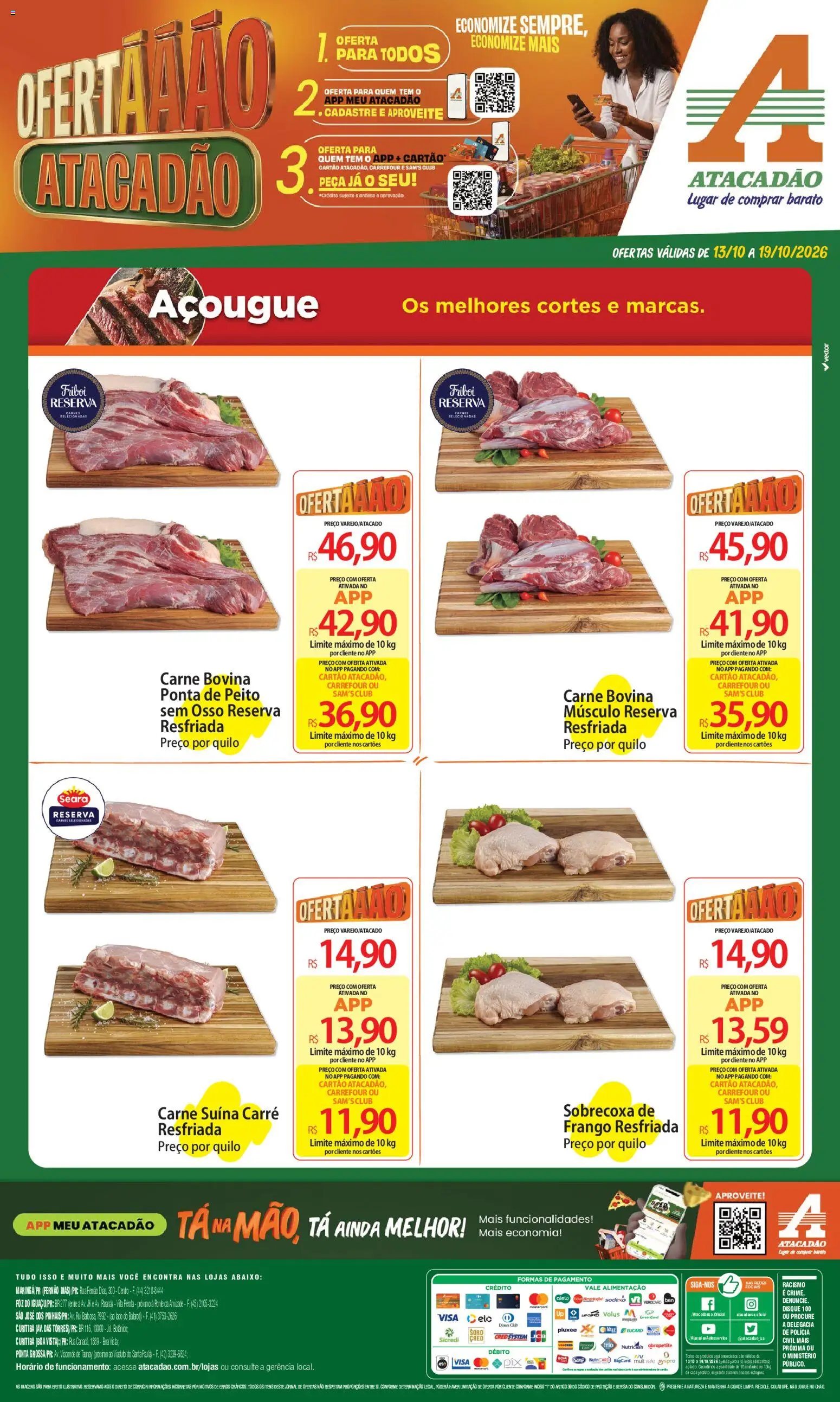 Pré-Visualização do folheto "Atacadão ofertas - PR" da loja Atacadão válido a partir de 13/10/2026