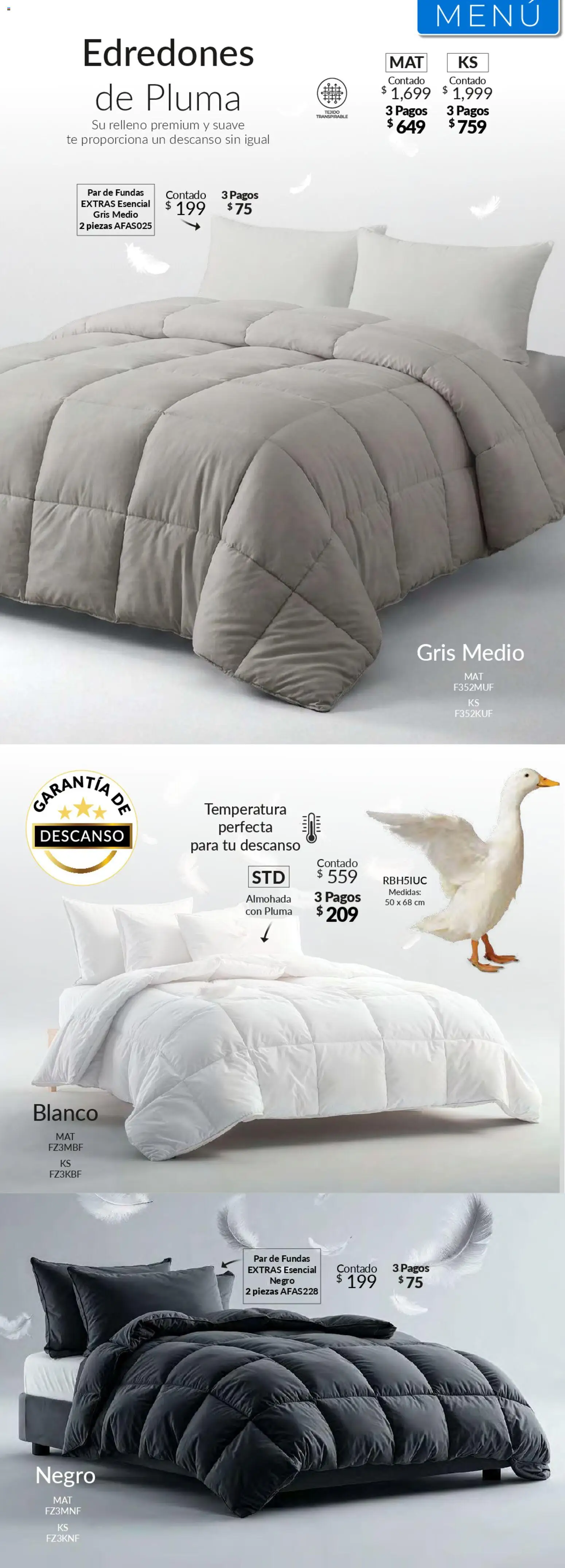 Vista previa las ofertas de la tienda Colchas Concord - Colchas Concord catálogo desde el 01/05/2026 - Té, Almohada