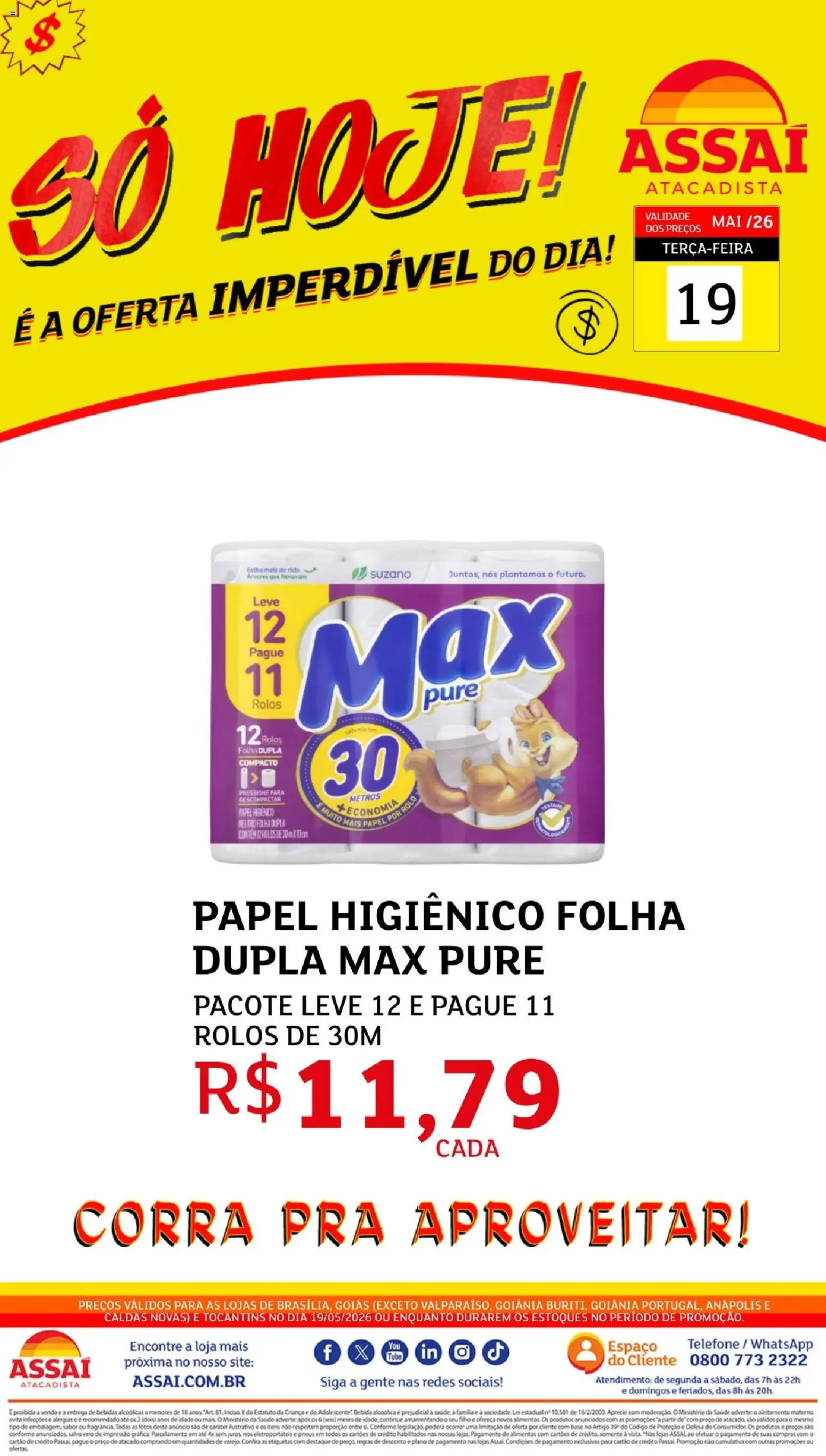 Pré-Visualização do folheto "Assaí Atacadista ofertas - DF" da loja Assaí Atacadista válido a partir de 19/05/2026