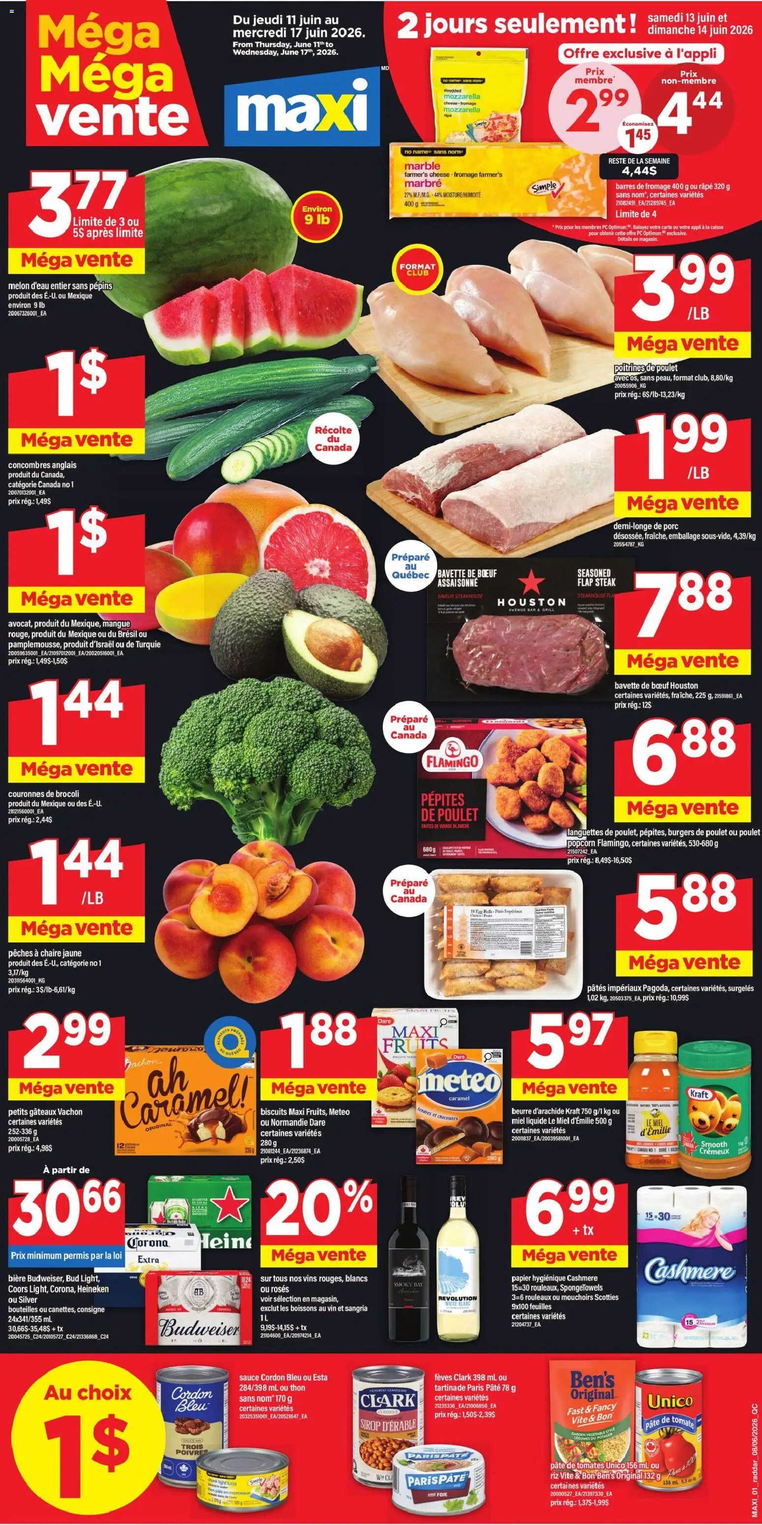 Preview of leaflet Maxi weekly flyer / circulaire from shop Maxi is valid from Jun 11, 2026