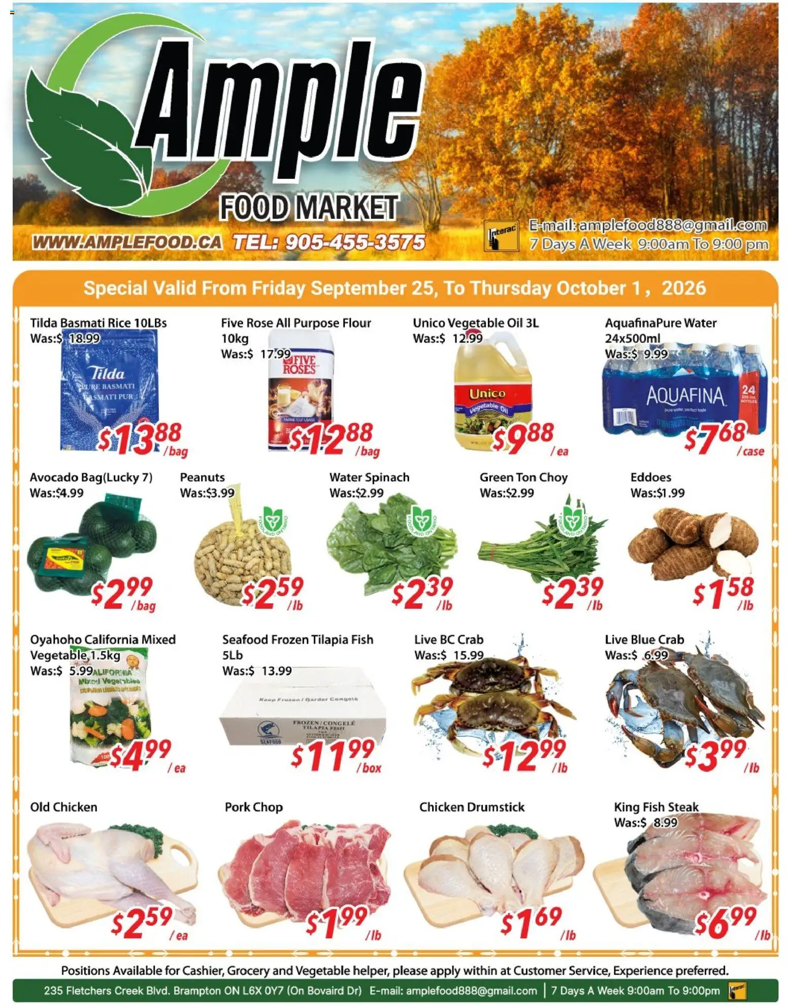 Preview of leaflet Ample Food Market weekly flyer / circulaire from shop Ample Food Market is valid from Sep 25, 2026