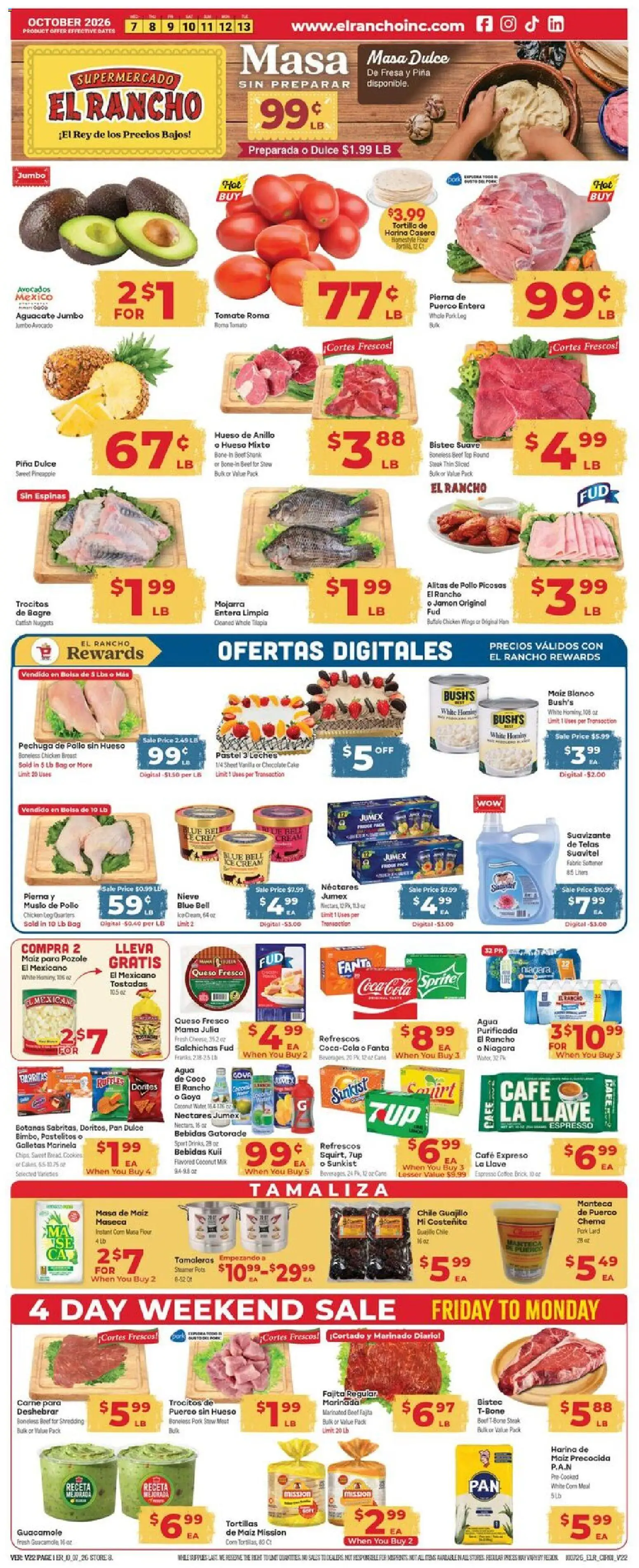Ad Preview of El Rancho El Rancho Weekly Ad from 10/07/2026