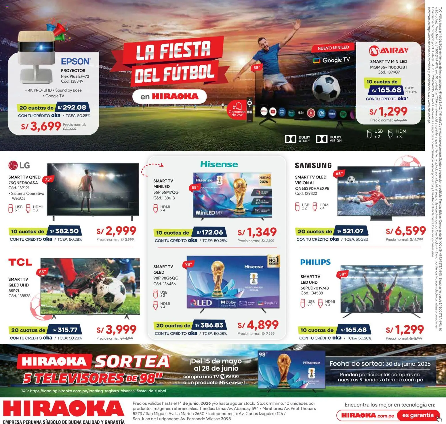 Vista previa de Hiraoka catálogo de la tienda Hiraoka válido desde 01/06/2026