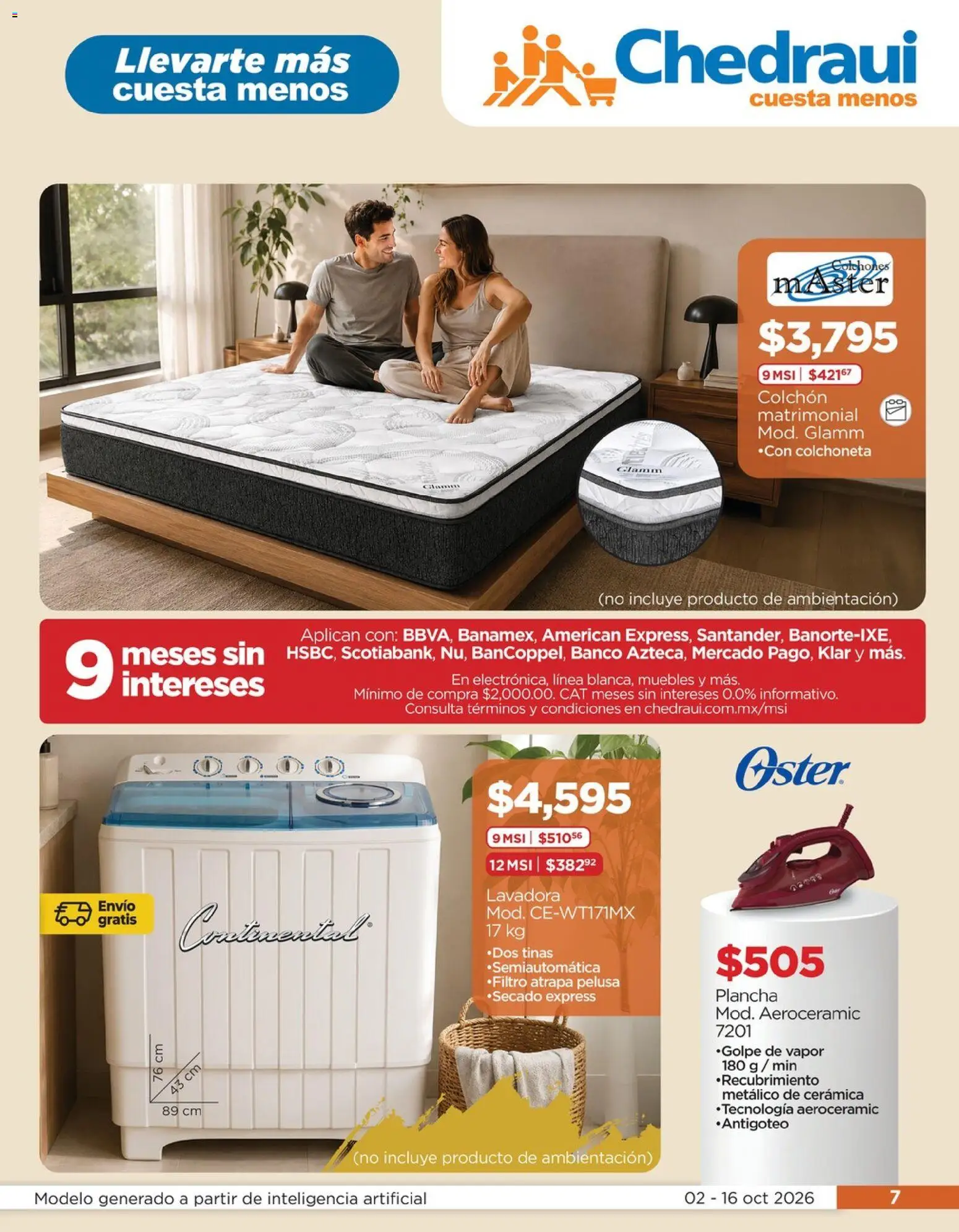 Vista previa las ofertas de la tienda Chedraui - Chedraui folleto Renueva tu hogar Llevarte más cuesta menos desde el 02/10/2026 