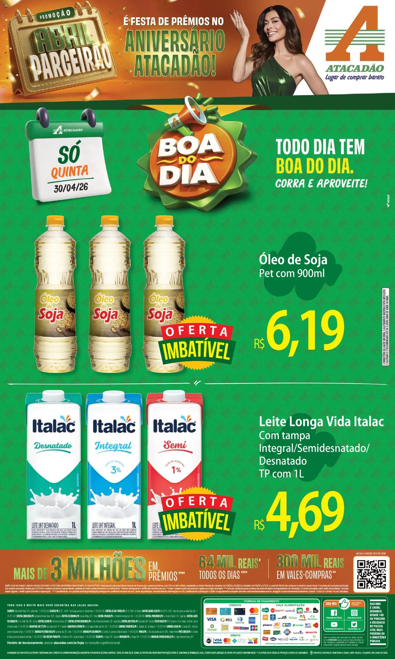 Pré-Visualização do folheto "Atacadão ofertas - PR" da loja Atacadão válido a partir de 30/04/2026