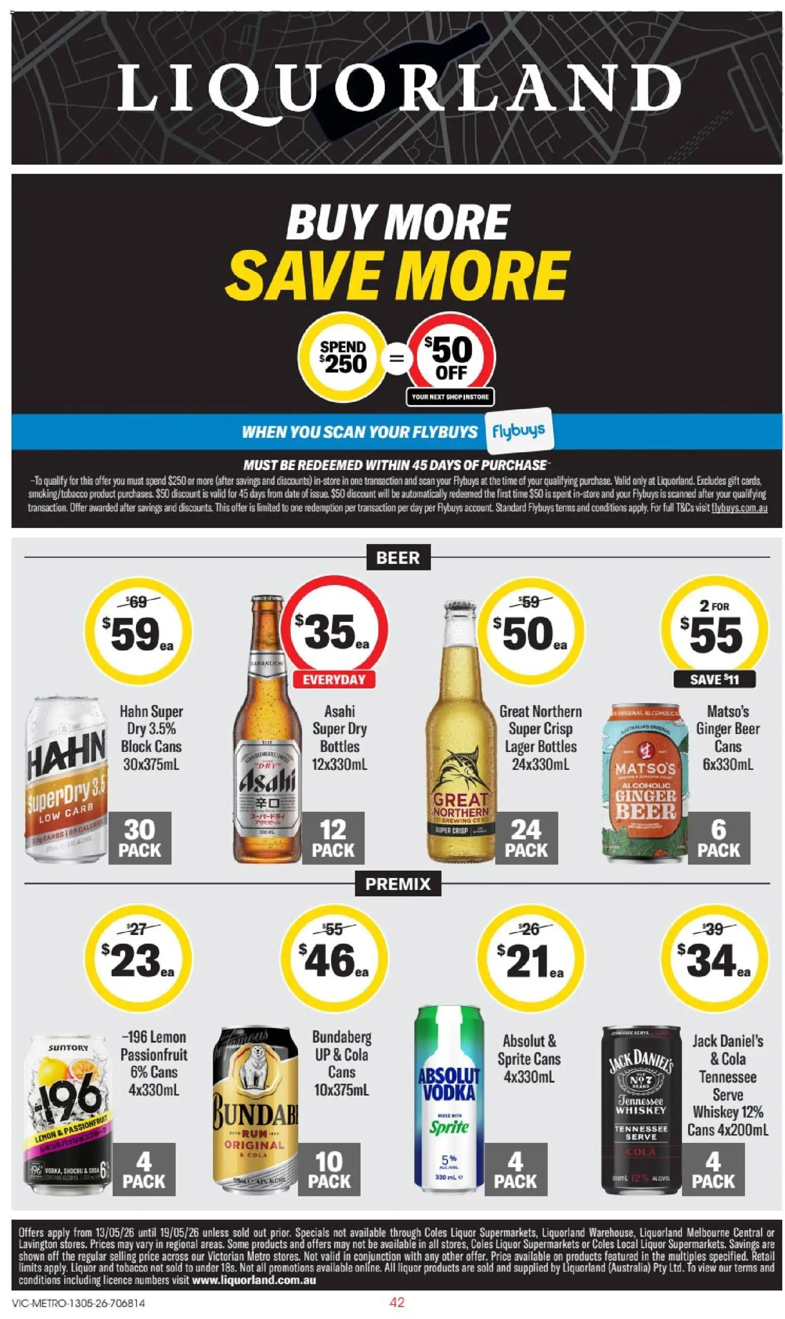 Preview of catalogue Liquorland catalogue VIC from shop Liquorland valid 13/05/2026