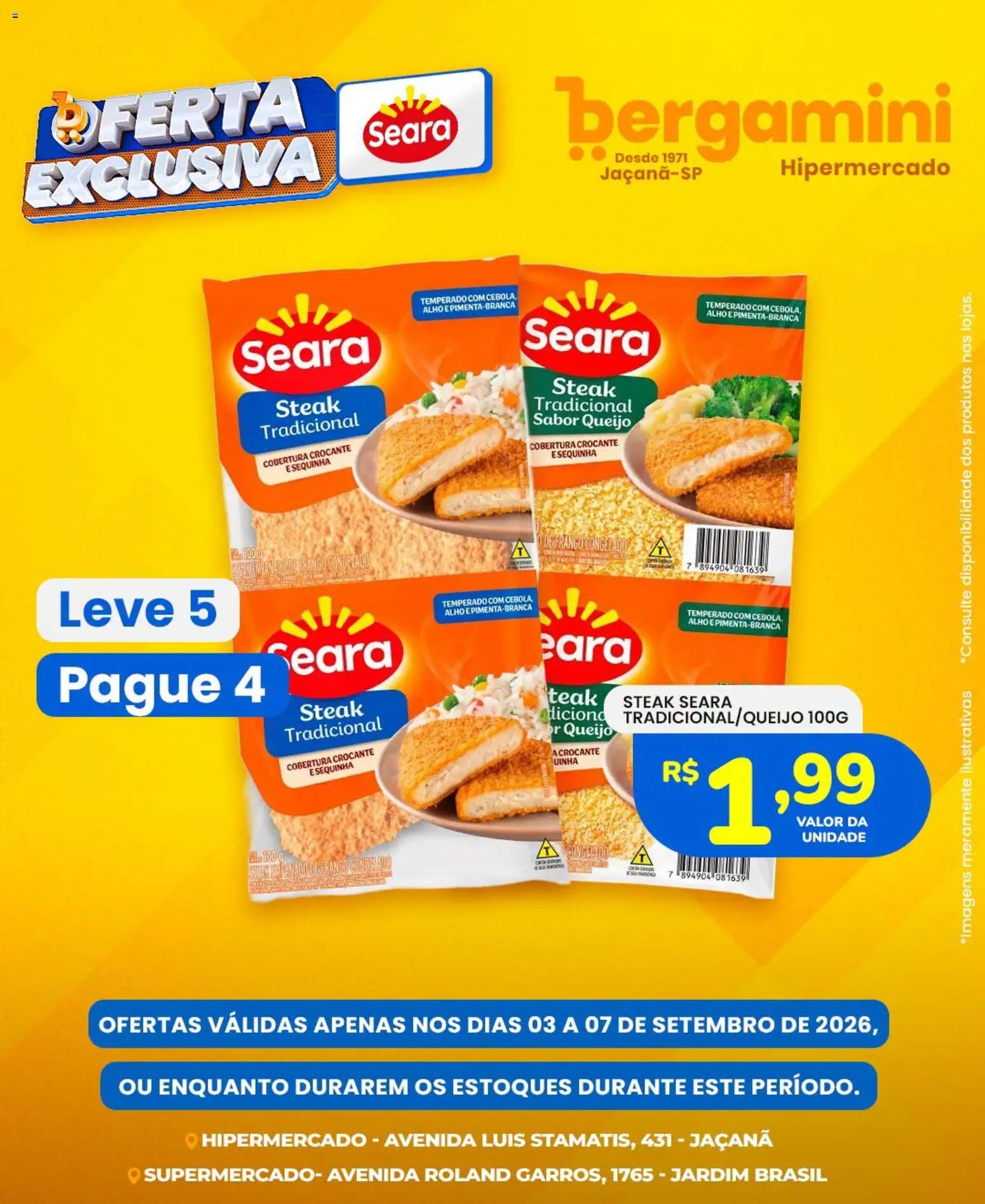 Ofertas Supermercado Bergamini ofertas Seara até 07/09/2026. - Página 1