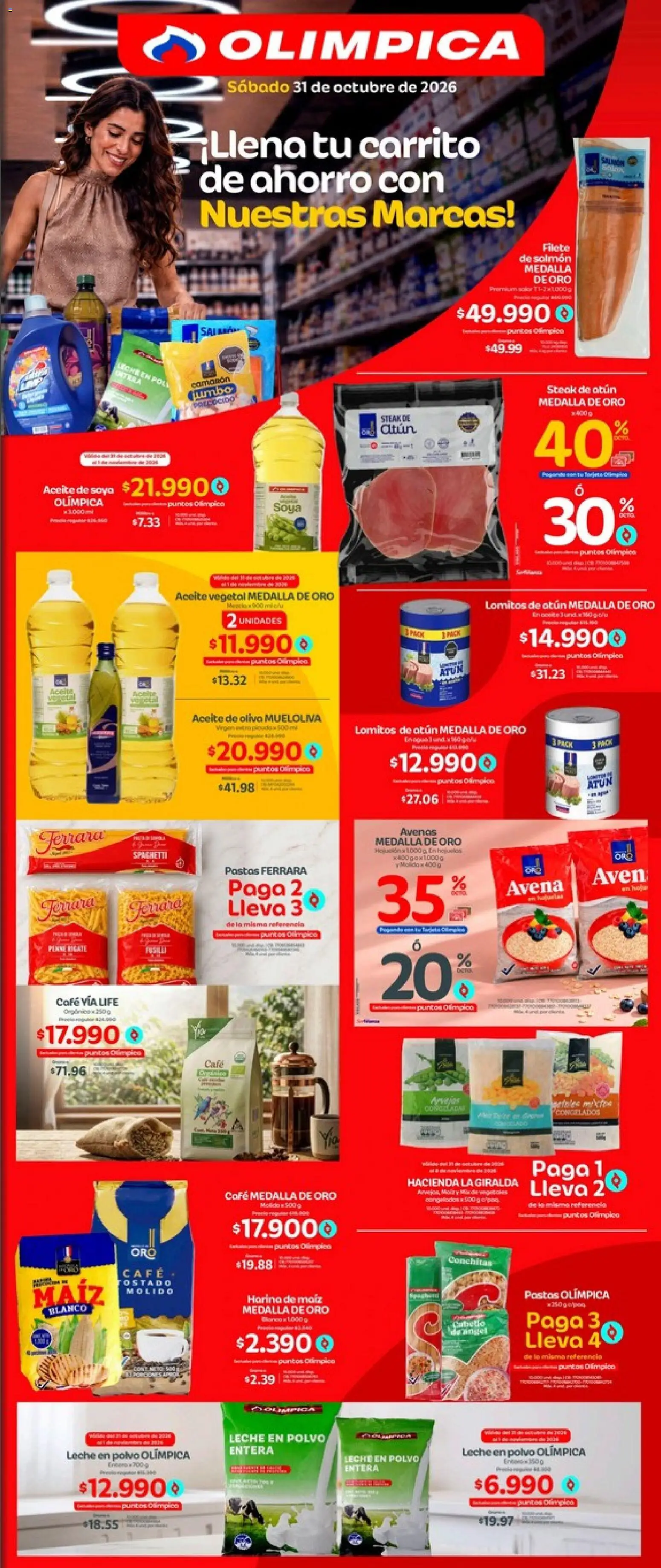  Vista previa del prospecto Olímpica catálogo Haz tu mercado completo con nuestras Marcas del almacen Olímpica válida del 31/10/2026 al 31/10/2026