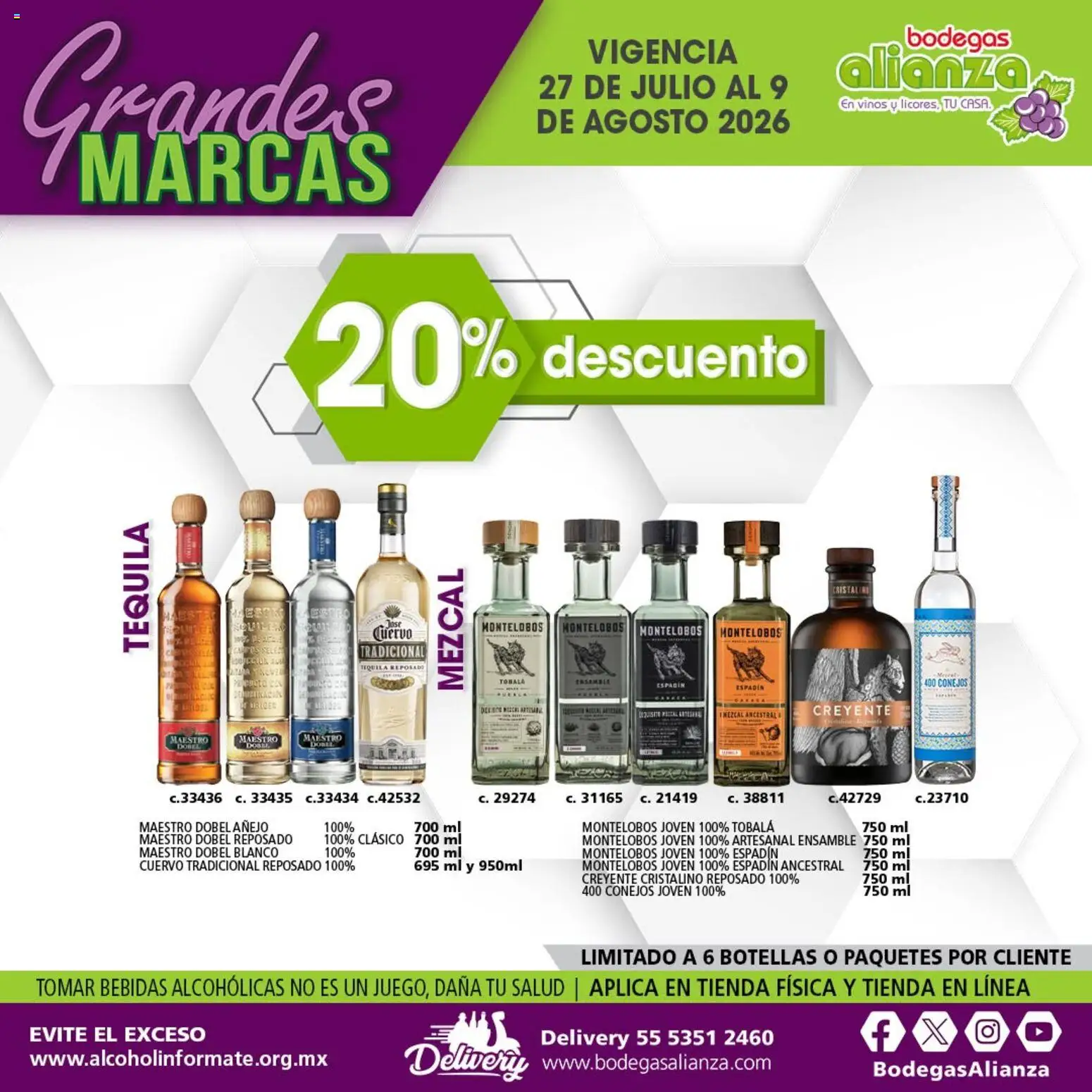 Vista previa las ofertas de la tienda Bodegas Alianza - Bodegas Alianza catálogo Grandes Marcas desde el 27/07/2026 