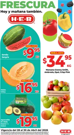 Vista previa las ofertas de la tienda H-E-B - H-E-B folleto Fruta y venduras desde el 28/04/2026 