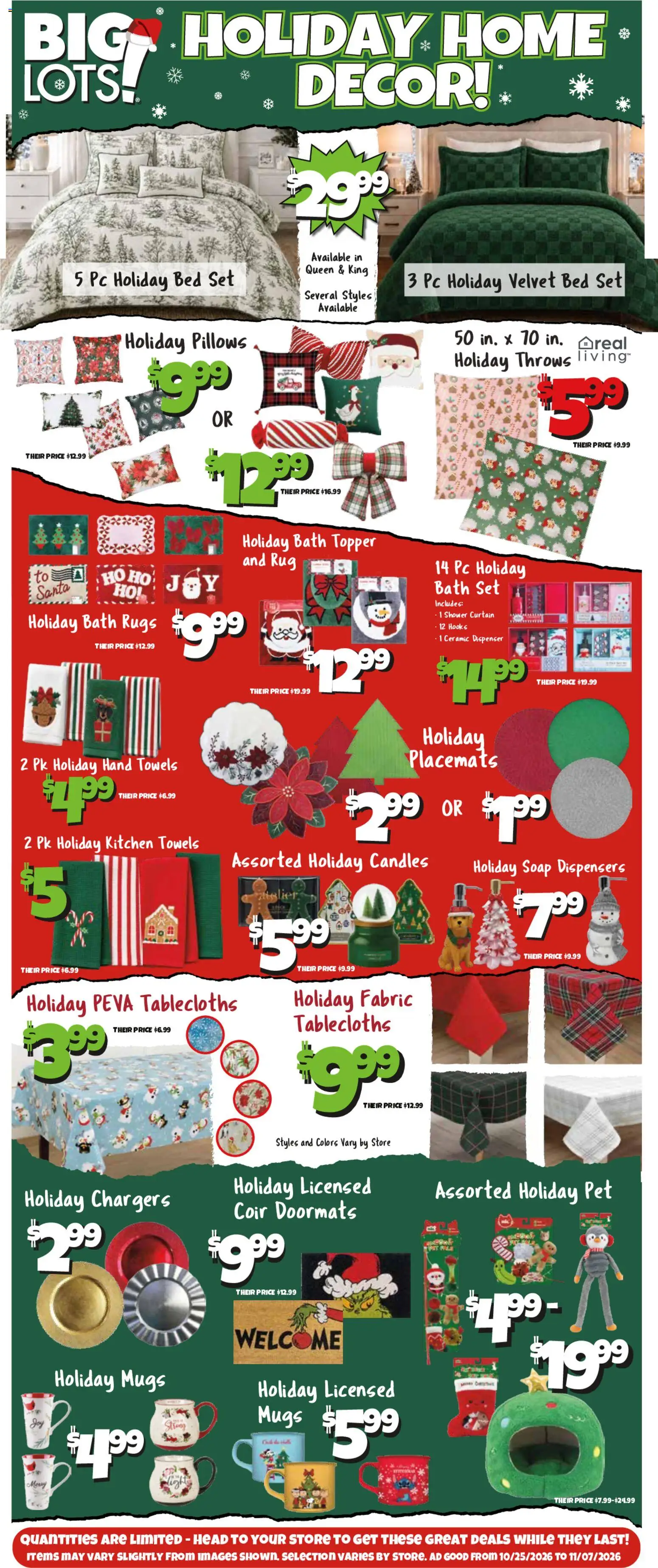 Ad Preview of Big Lots Big Lots Holiday Home Decor Ad from 10/25/2026