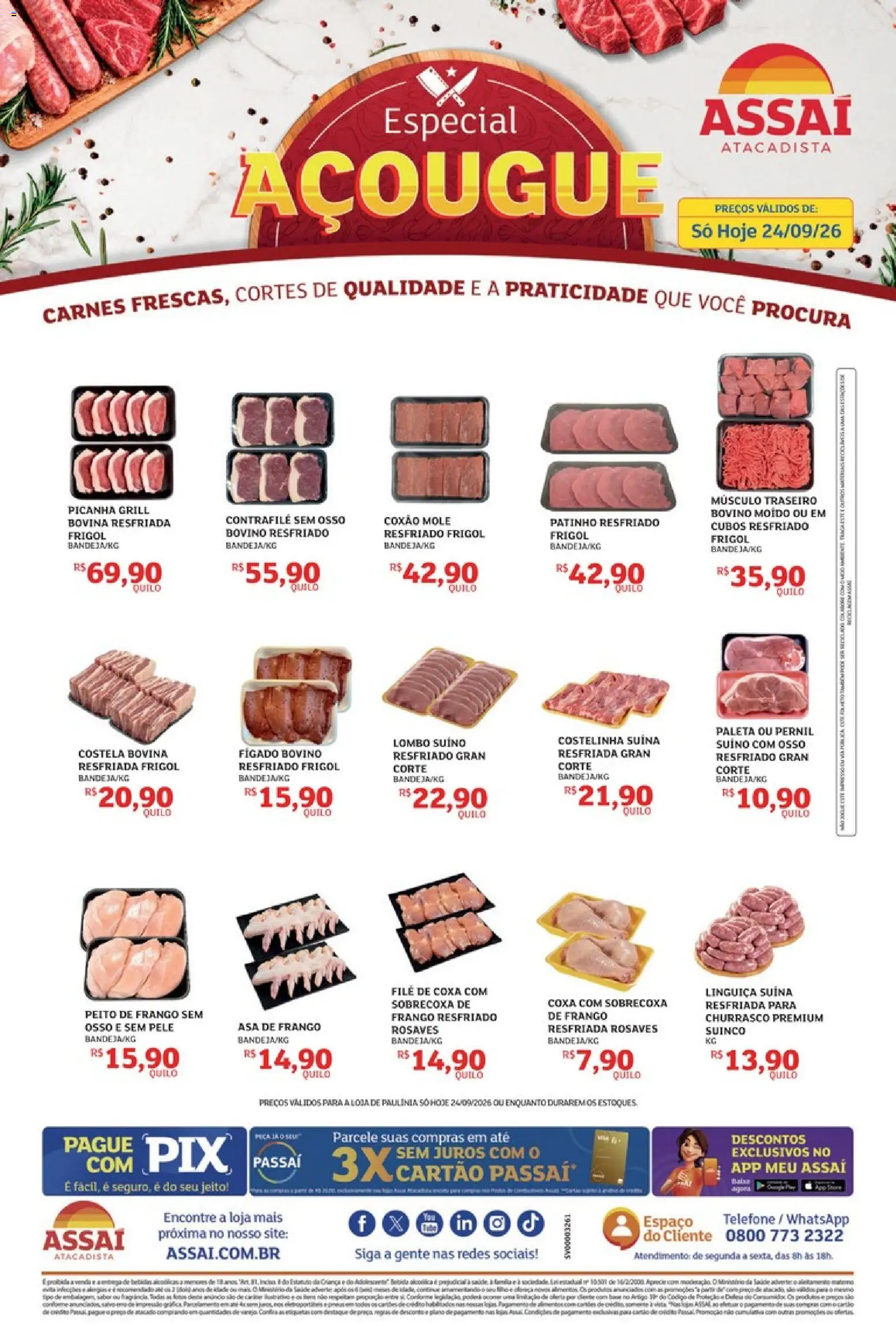 Pré-Visualização do folheto "Assaí Atacadista ofertas - SP" da loja Assaí Atacadista válido a partir de 24/09/2026