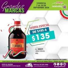 Vista previa las ofertas de la tienda Bodegas Alianza - Bodegas Alianza catálogo Grandes Marcas desde el 07/09/2026 