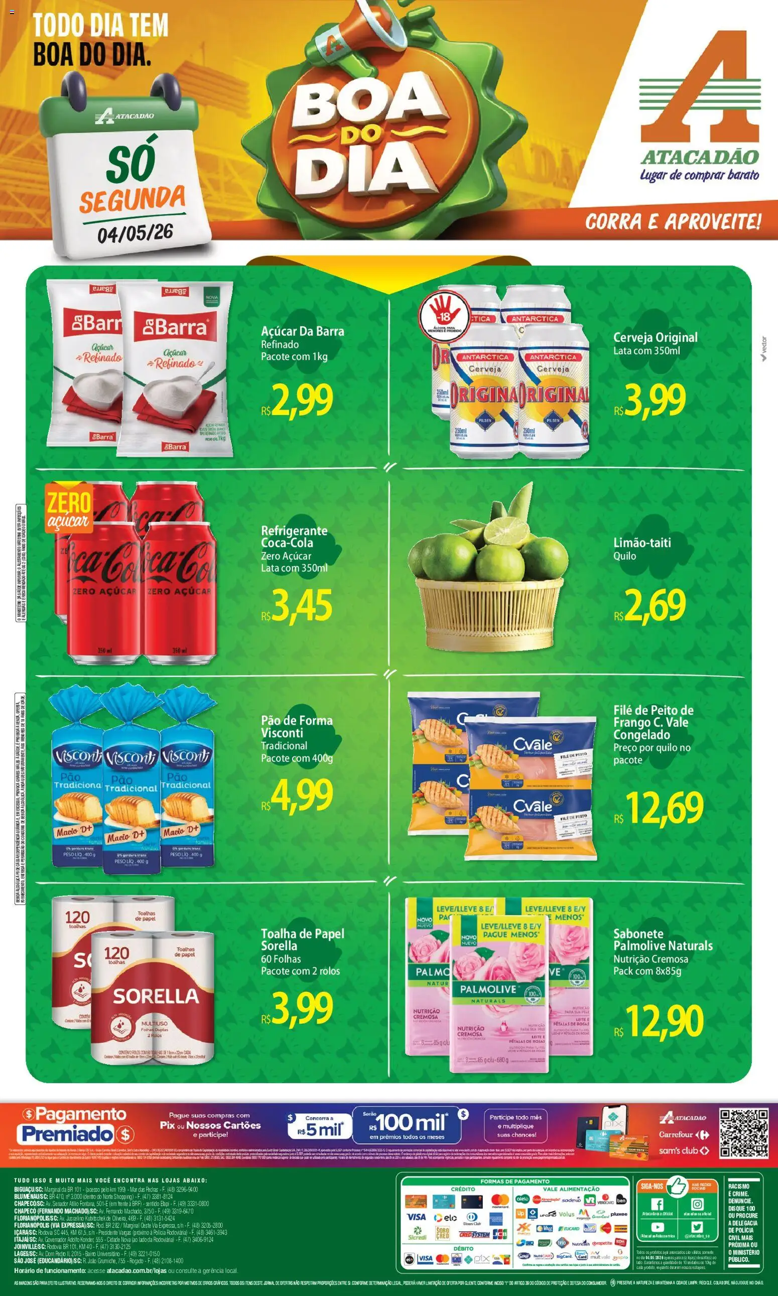 Pré-Visualização do folheto "Atacadão ofertas - SC" da loja Atacadão válido a partir de 04/05/2026