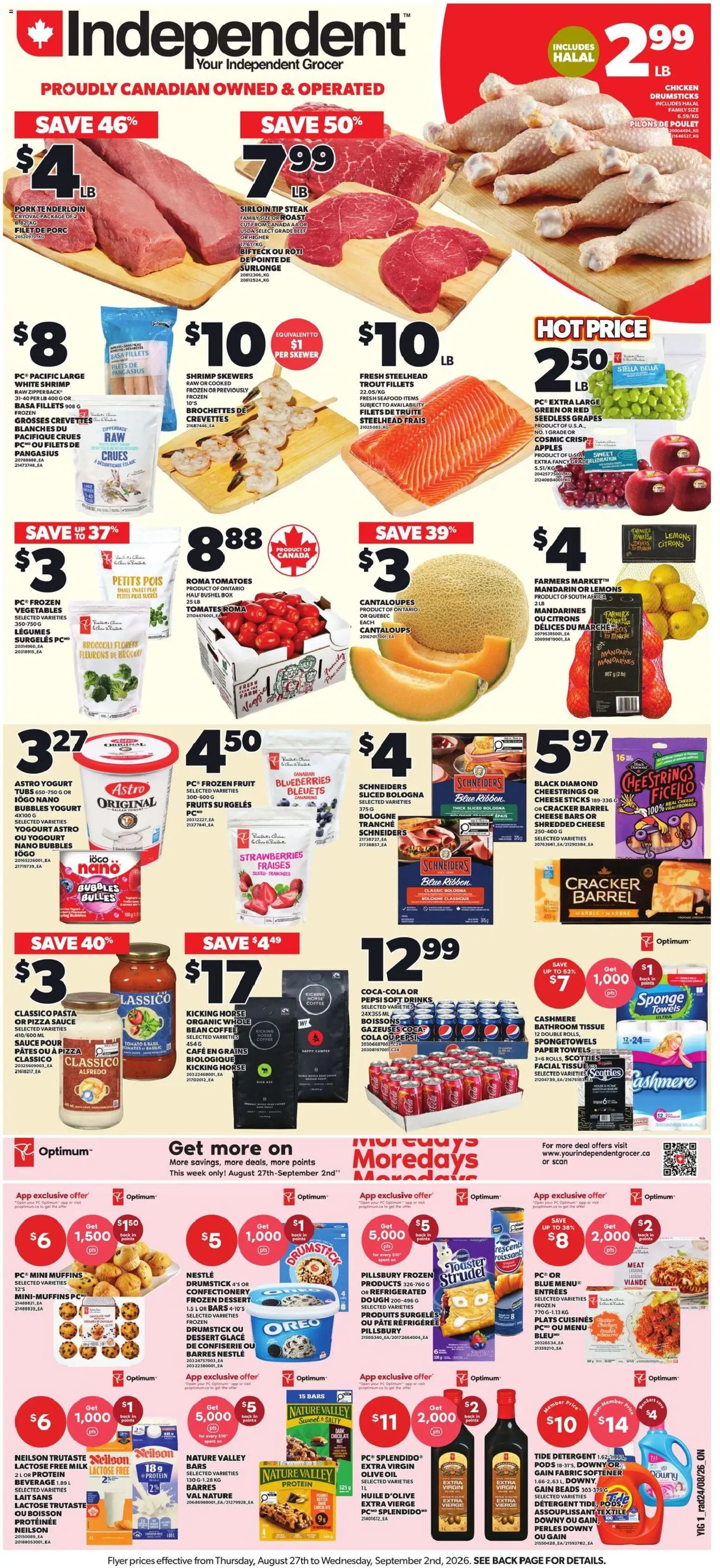 Preview of leaflet Independent Grocer weekly flyer / circulaire from shop Independent Grocer is valid from Aug 27, 2026