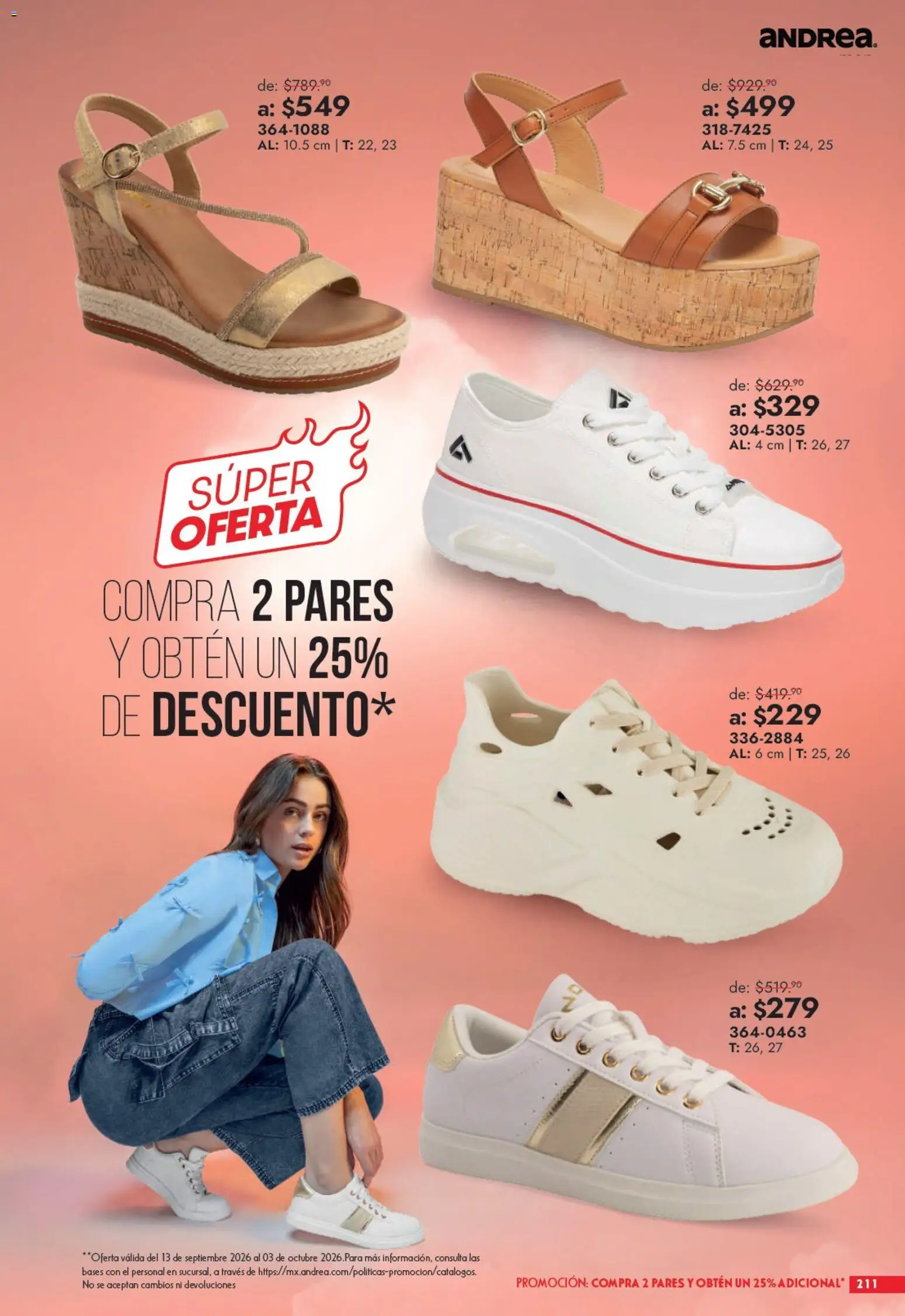 Vista previa las ofertas de la tienda Andrea - Andrea catálogo Outlet desde el 13/09/2026 