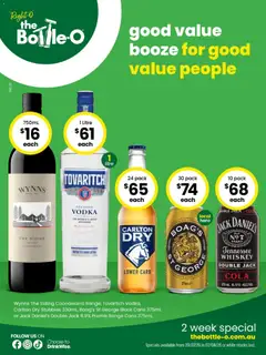 Preview of catalogue The Bottle-O catalogue QUEENSTOWN from shop The Bottle-O valid 20/07/2026