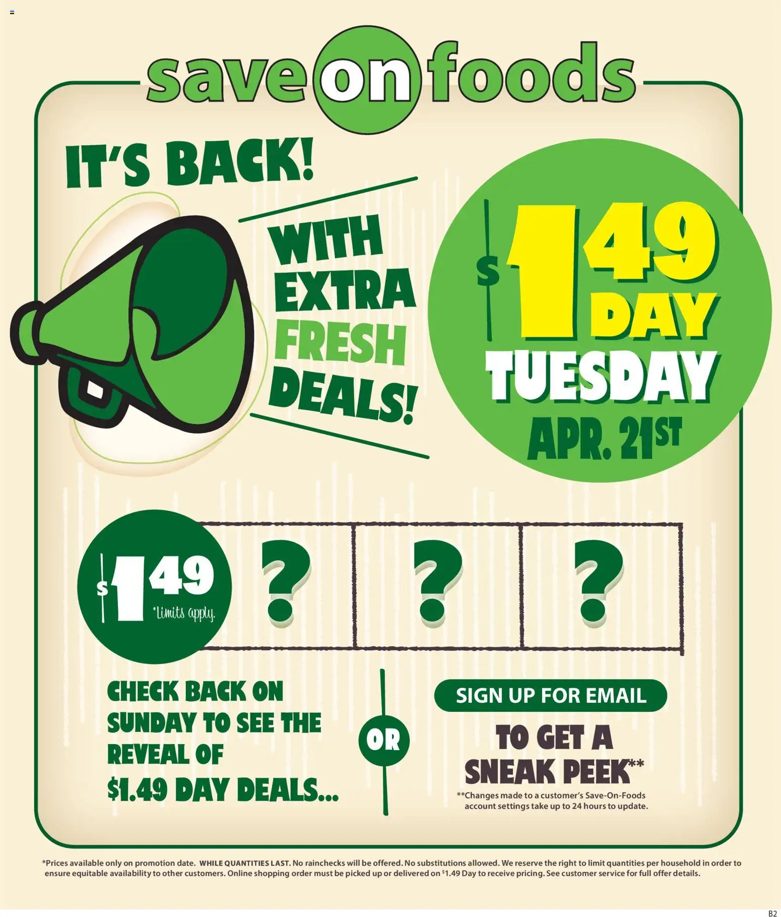 Preview of leaflet Save on foods flyer - AB from shop Save on foods is valid from Apr 16, 2026