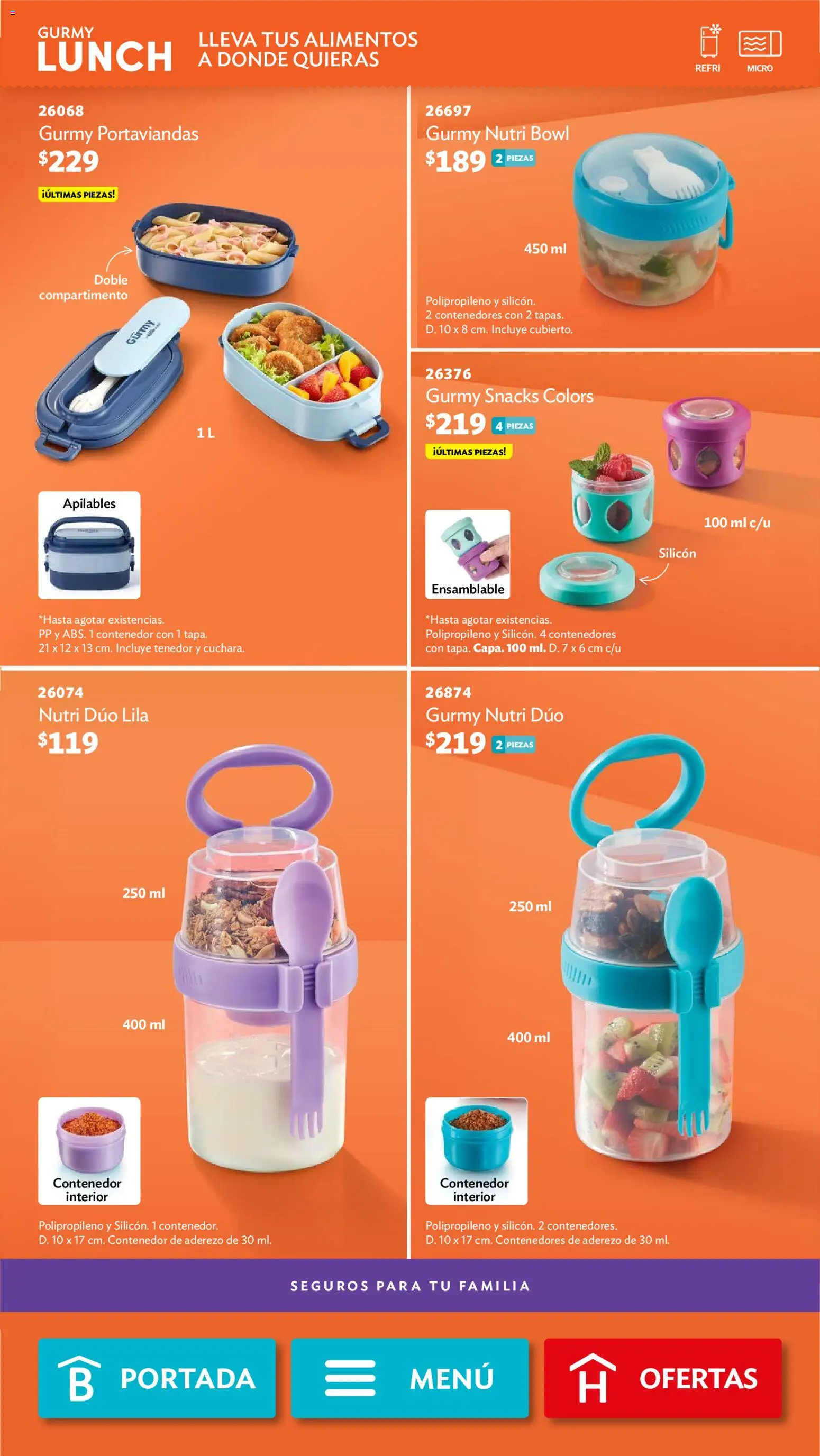Vista previa las ofertas de la tienda Betterware - Betterware campaña 10 2026 desde el 28/09/2026 - Snacks, Alimentos, Contenedor, Tenedor, Bowl, Aderezo