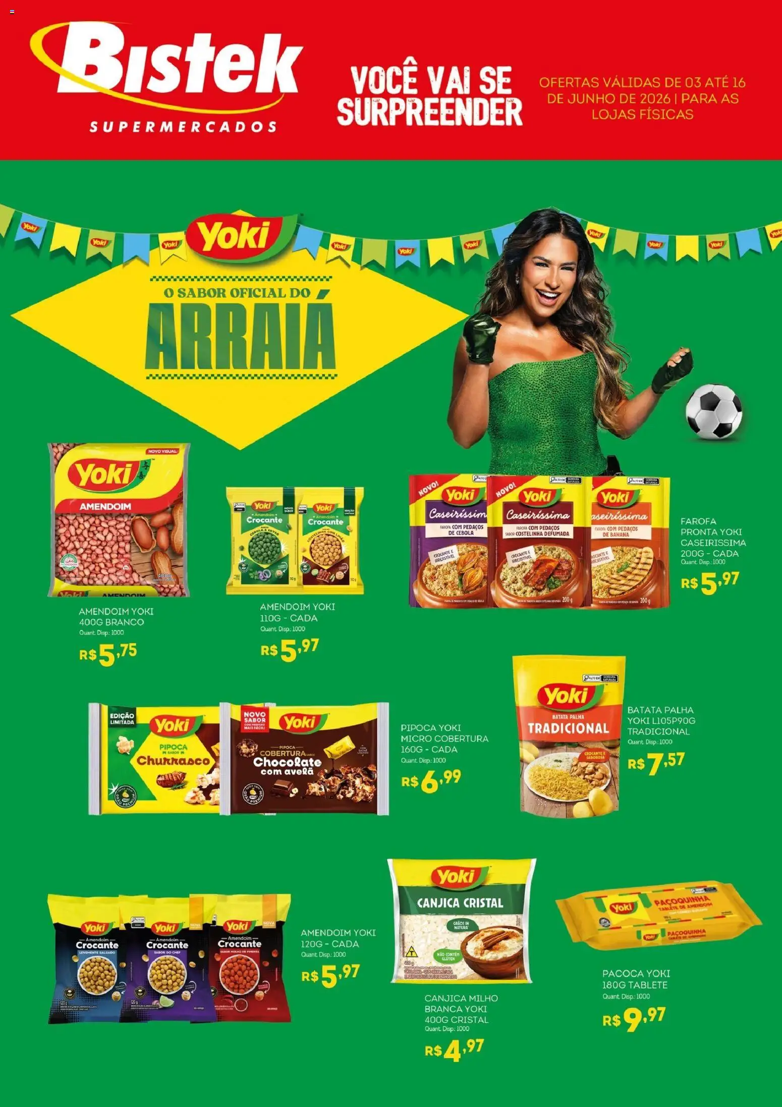 Pré-Visualização do folheto "Bistek Supermercados ofertas Yoki" da loja Bistek Supermercados válido a partir de 03/06/2026