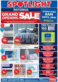 Preview of catalogue Spotlight Rotorua Grand Opening Sale from shop Spotlight valid 23 Sept 2026