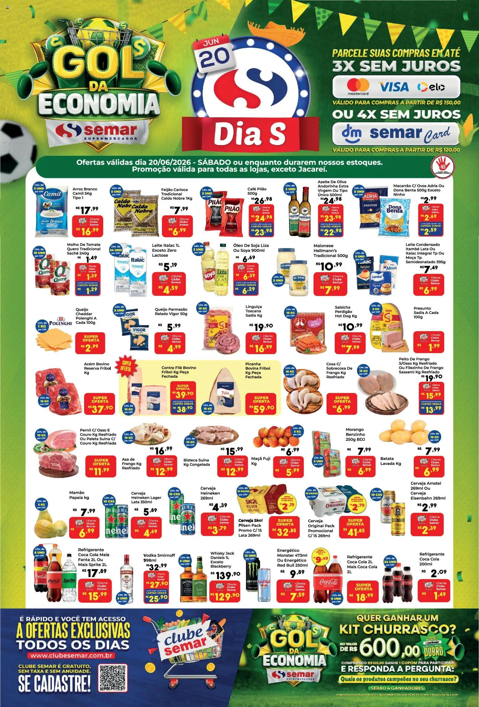 Pré-Visualização do folheto "Semar Supermercado ofertas Dia S" da loja Semar Supermercado válido a partir de 20/06/2026