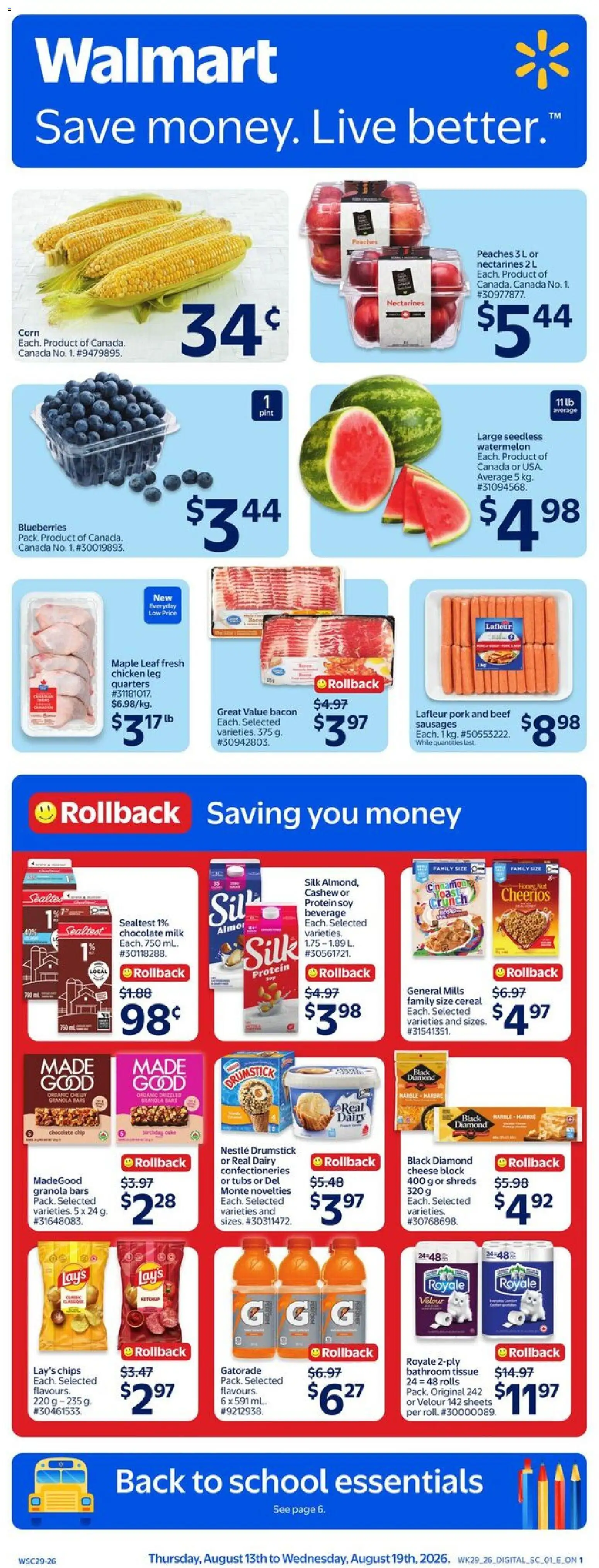 Preview of leaflet Walmart weekly flyer from shop Walmart is valid from Aug 13, 2026