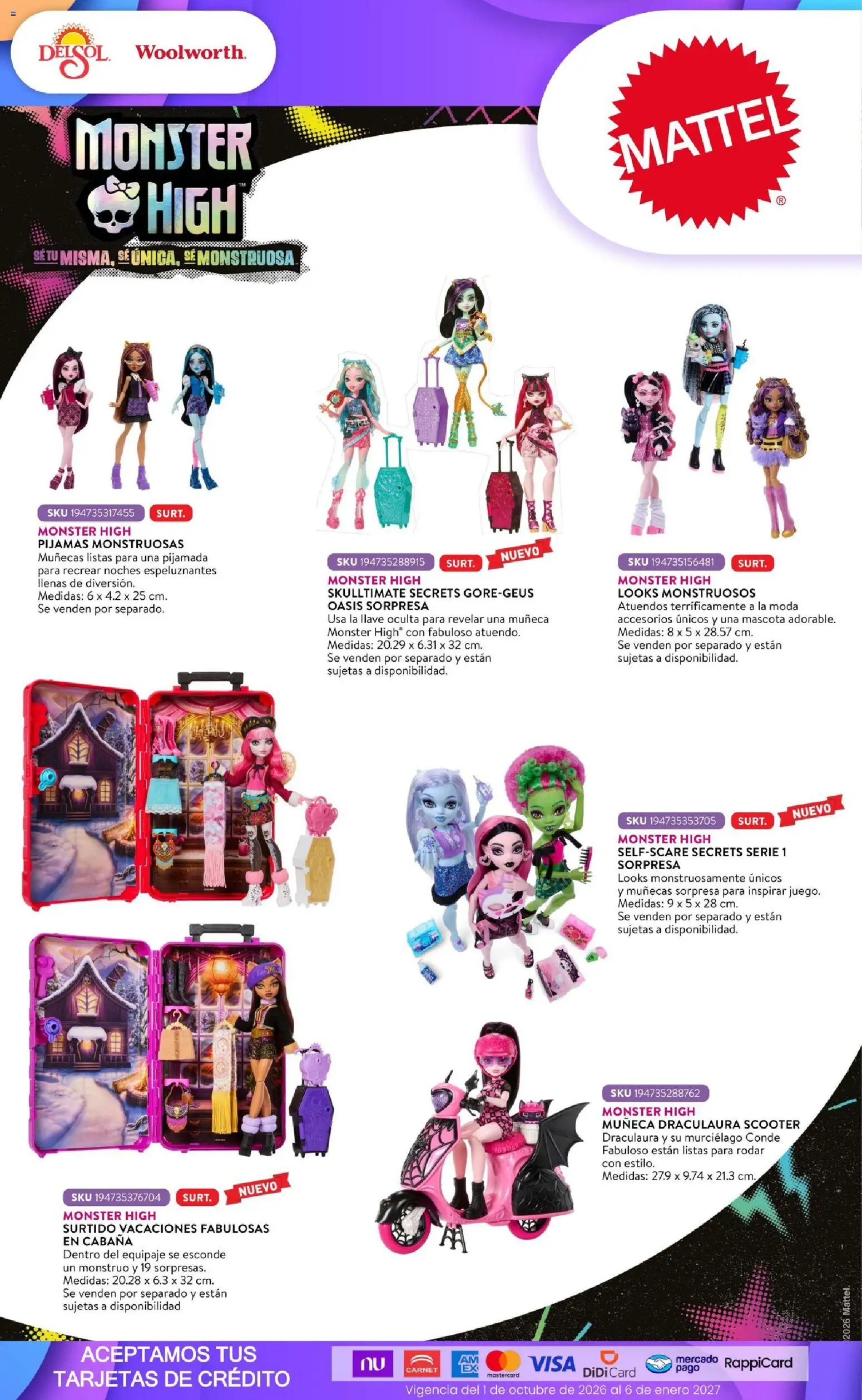 Vista previa las ofertas de la tienda Del Sol y Woolworth - Del Sol y Woolworth catálogo El Castillo del Juguete desde el 01/10/2026 - Llave, Scooter