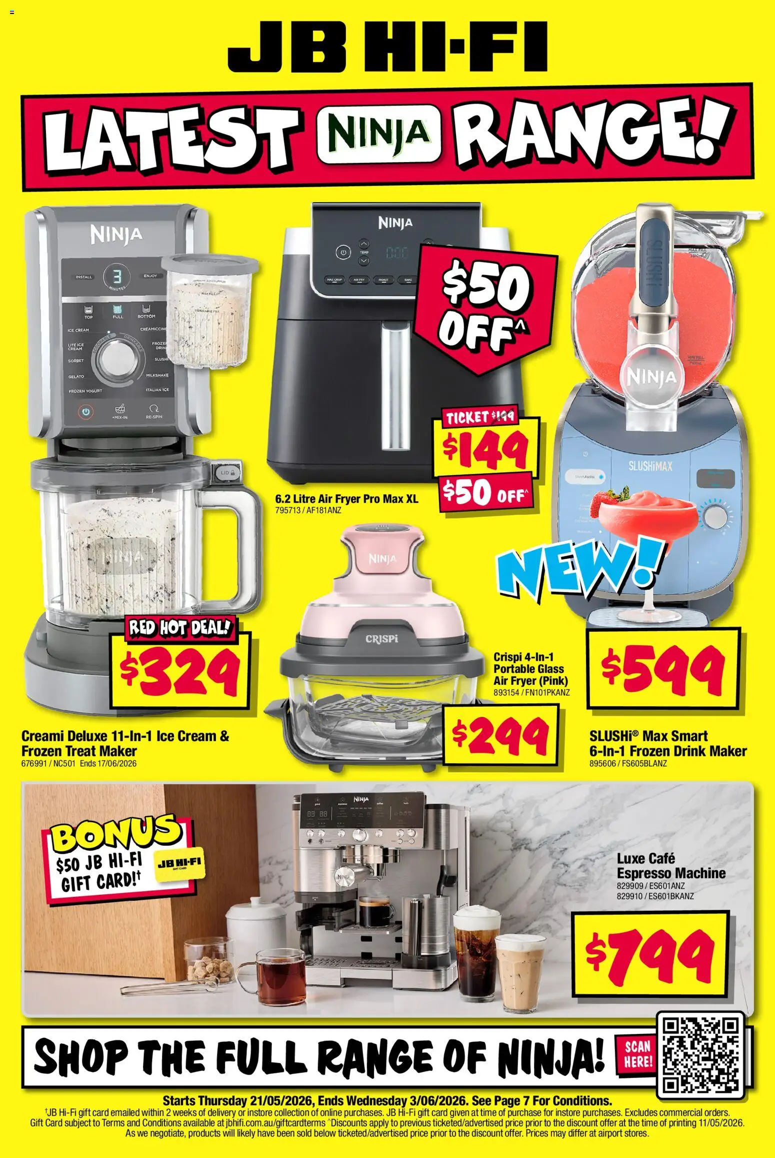 Preview of catalogue JB Hi-Fi Latest Ninja Range from shop JB Hi-Fi valid 21/05/2026