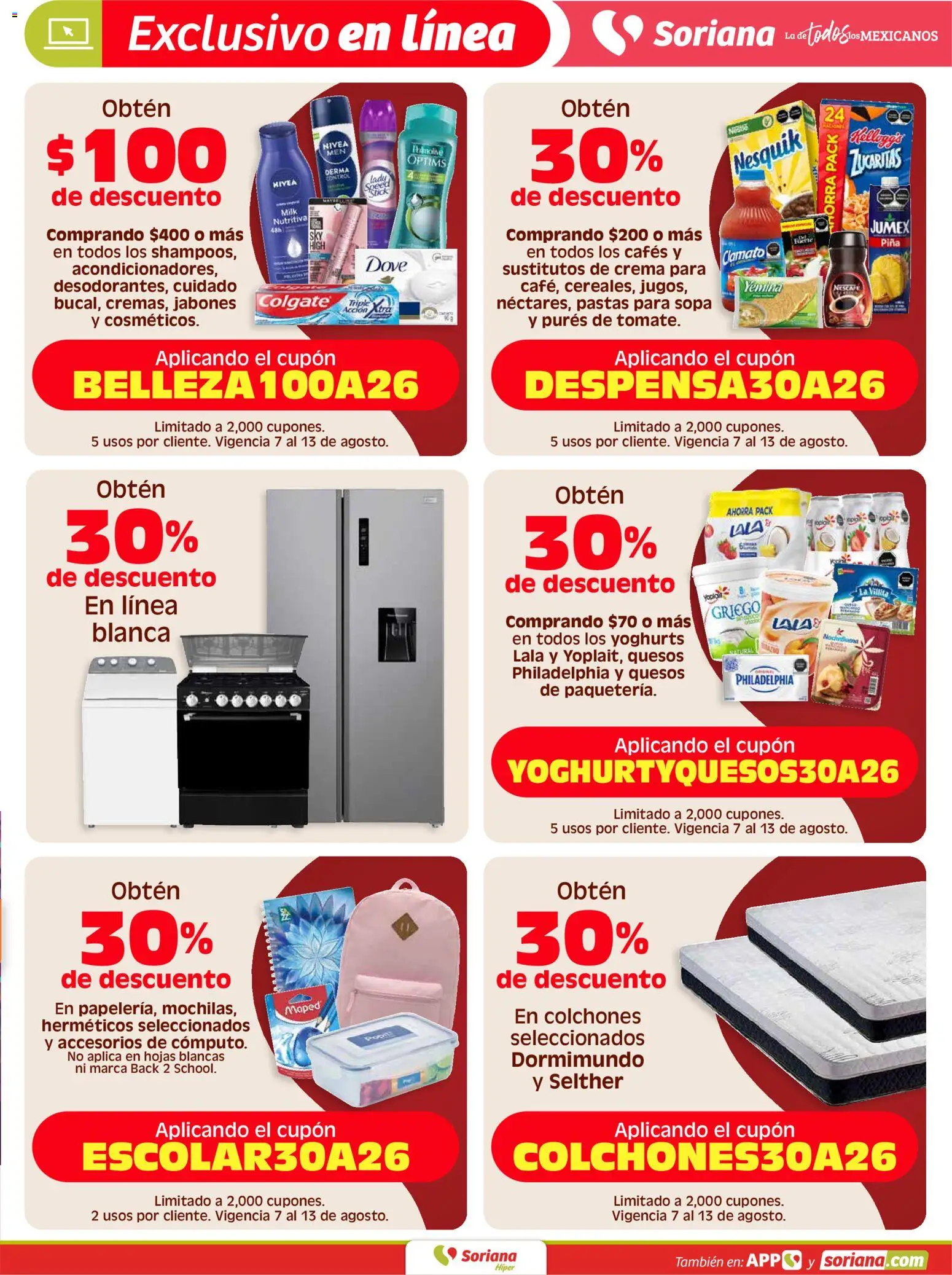 Vista previa las ofertas de la tienda Soriana - Soriana Fin de Semana Híper: Saltillo y Torreón desde el 07/08/2026 