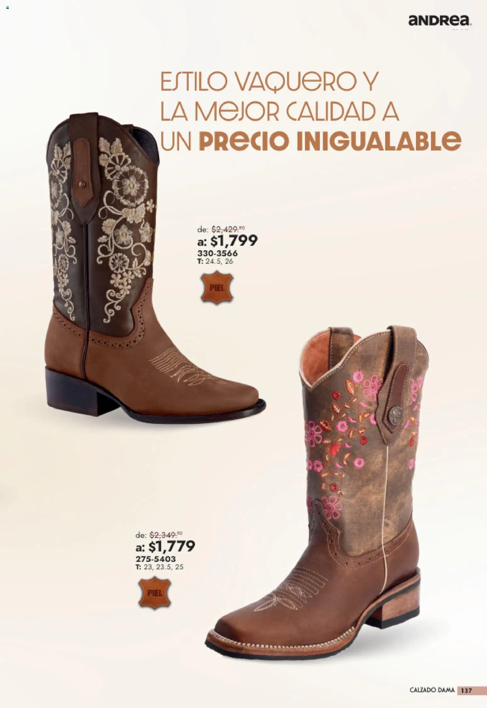 Vista previa las ofertas de la tienda Andrea - Andrea catálogo Outlet desde el 26/07/2026 