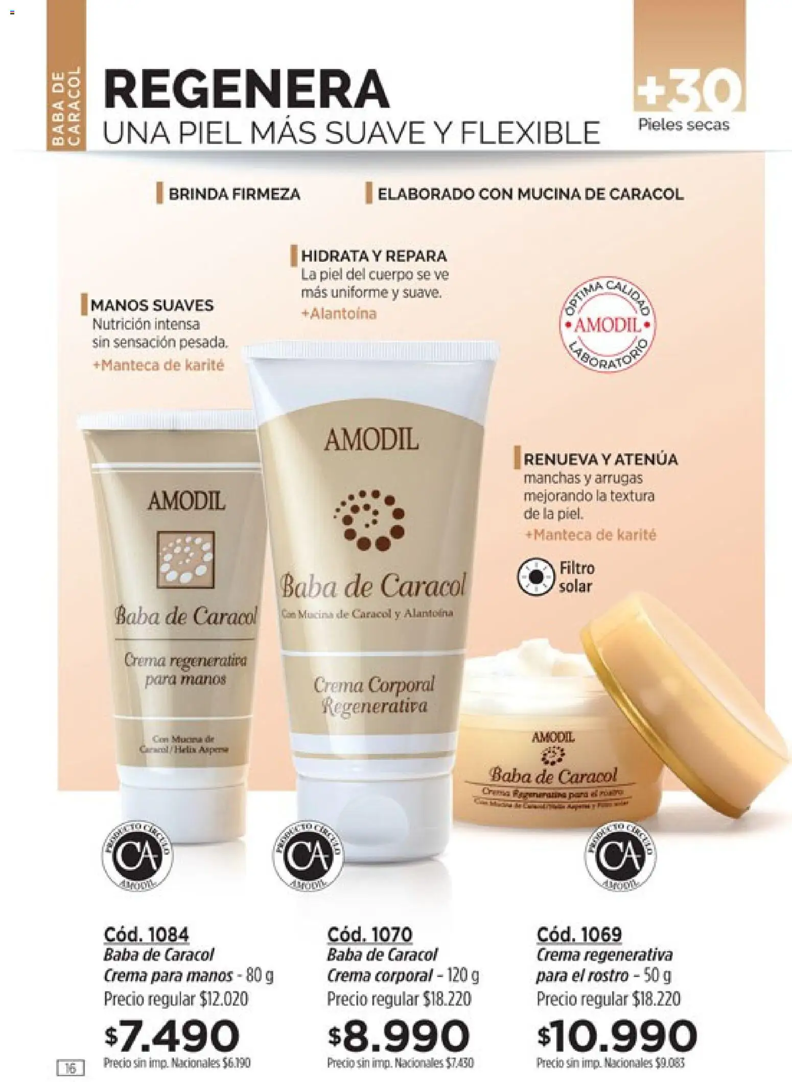 Vista previa del folleto de la tienda Amodil válido desde el 26/08/2026 - Manteca, Crema, Flexible, Crema para manos, Manteca de karité, Crema regenerativa
