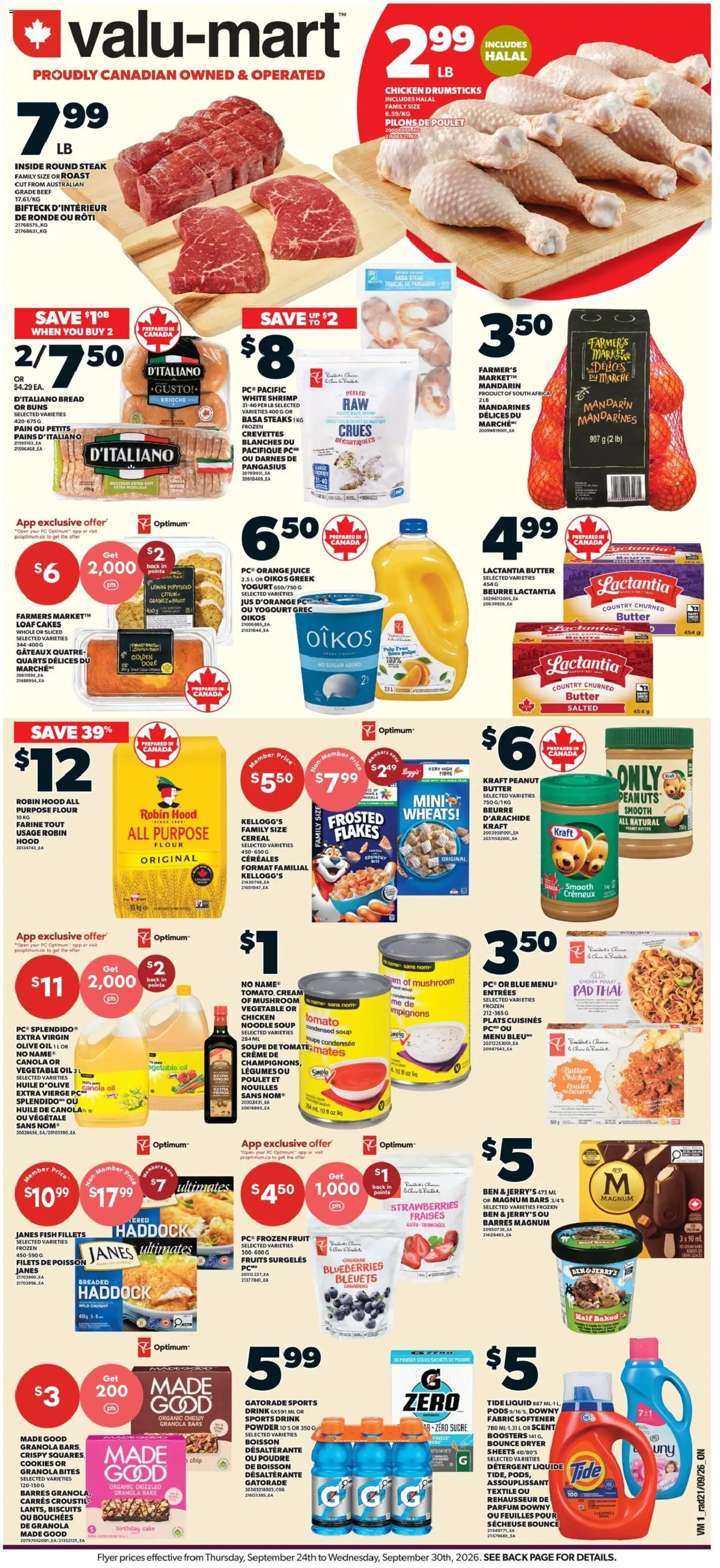 Preview of leaflet Valu Mart weekly flyer from shop Valu Mart is valid from Sep 24, 2026