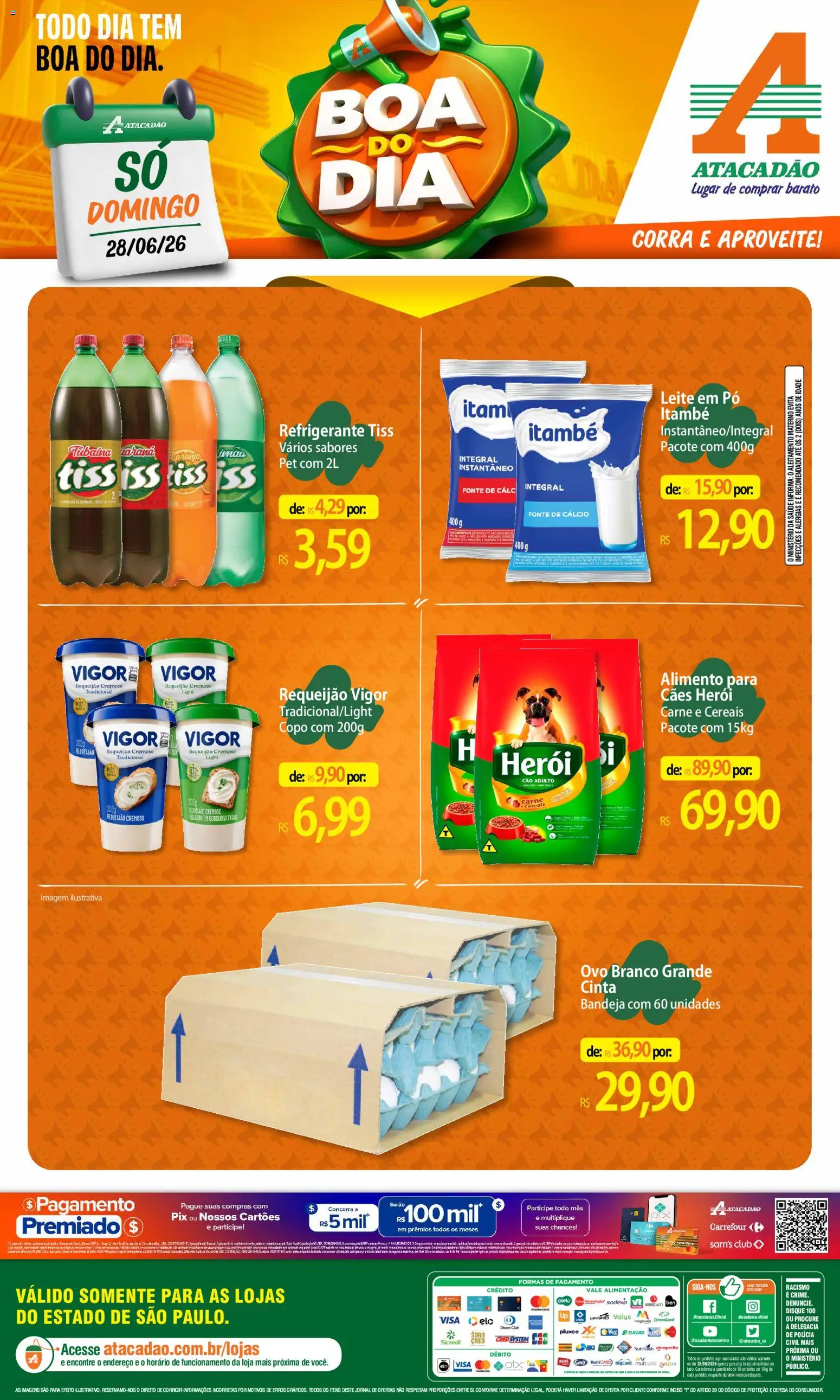 Pré-Visualização do folheto "Atacadão ofertas - SP" da loja Atacadão válido a partir de 28/06/2026