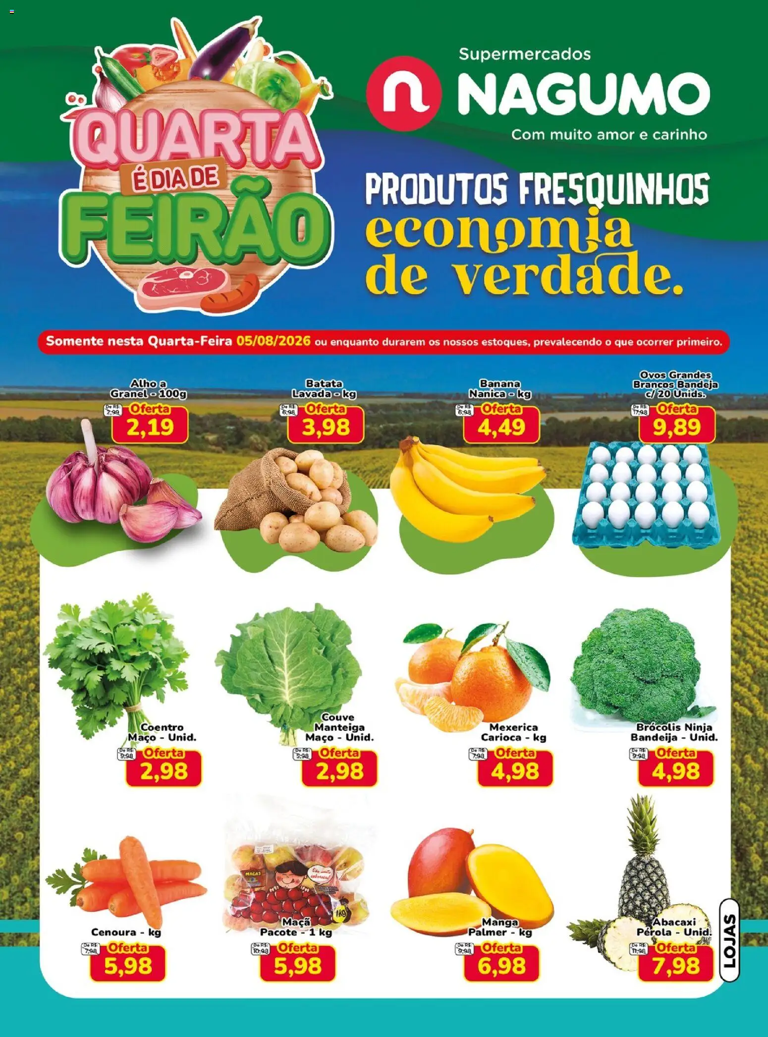 Pré-Visualização do folheto "Nagumo ofertas Quarta do Feirão" da loja Nagumo válido a partir de 05/08/2026