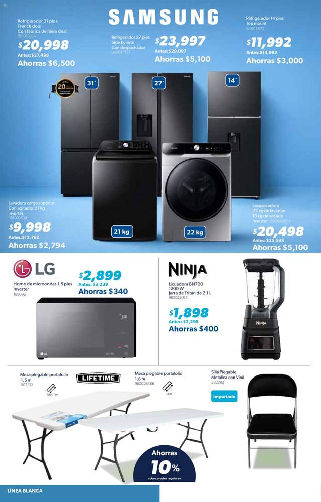 Nuevo catálogo de Sam's Club a partir del 04/09