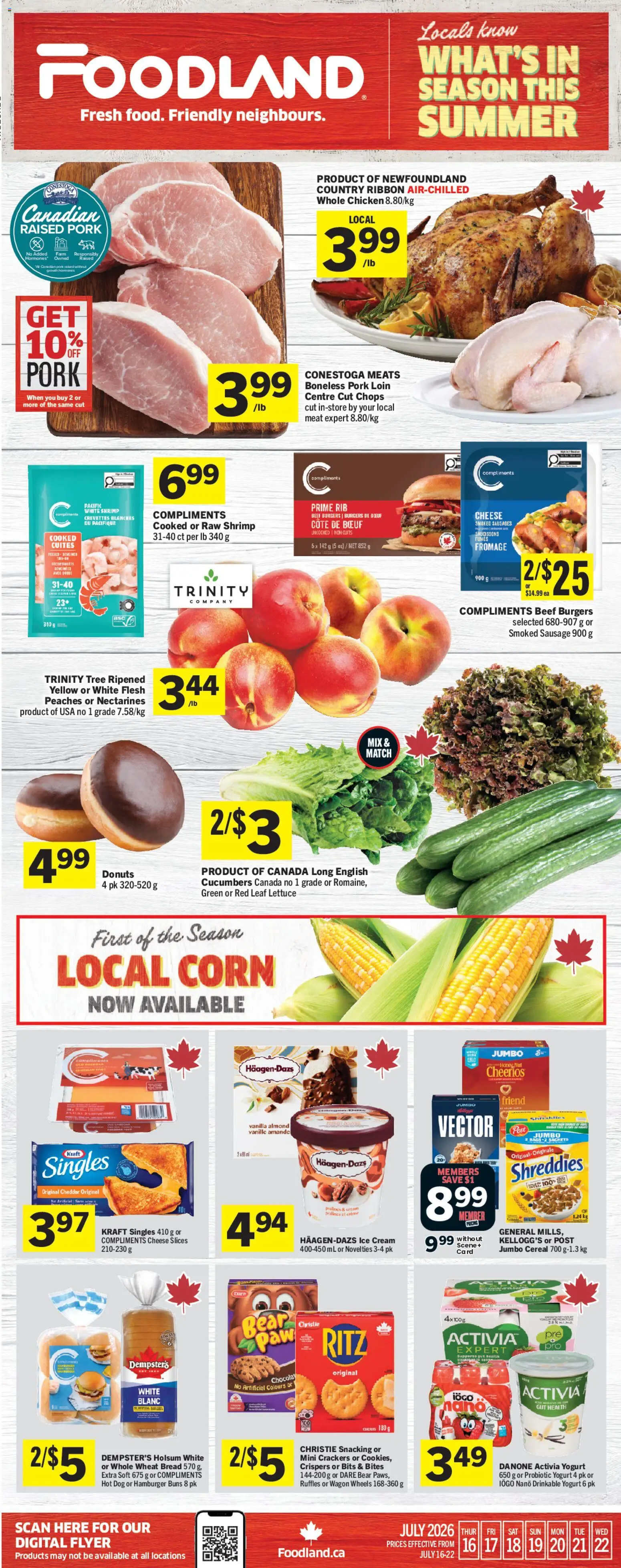 Preview of leaflet Foodland weekly flyer / circulaire from shop Foodland is valid from Jul 16, 2026