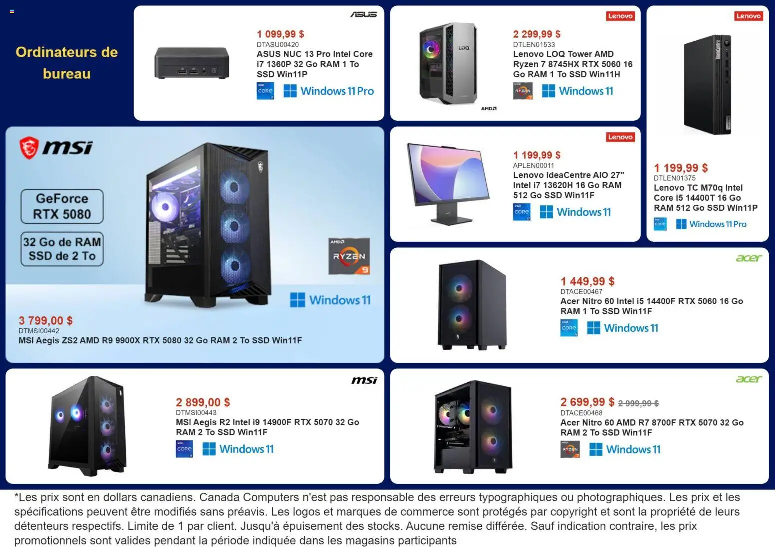 Preview of leaflet Canada Computers weekly flyer from shop Canada Computers is valid from Jul 14, 2026