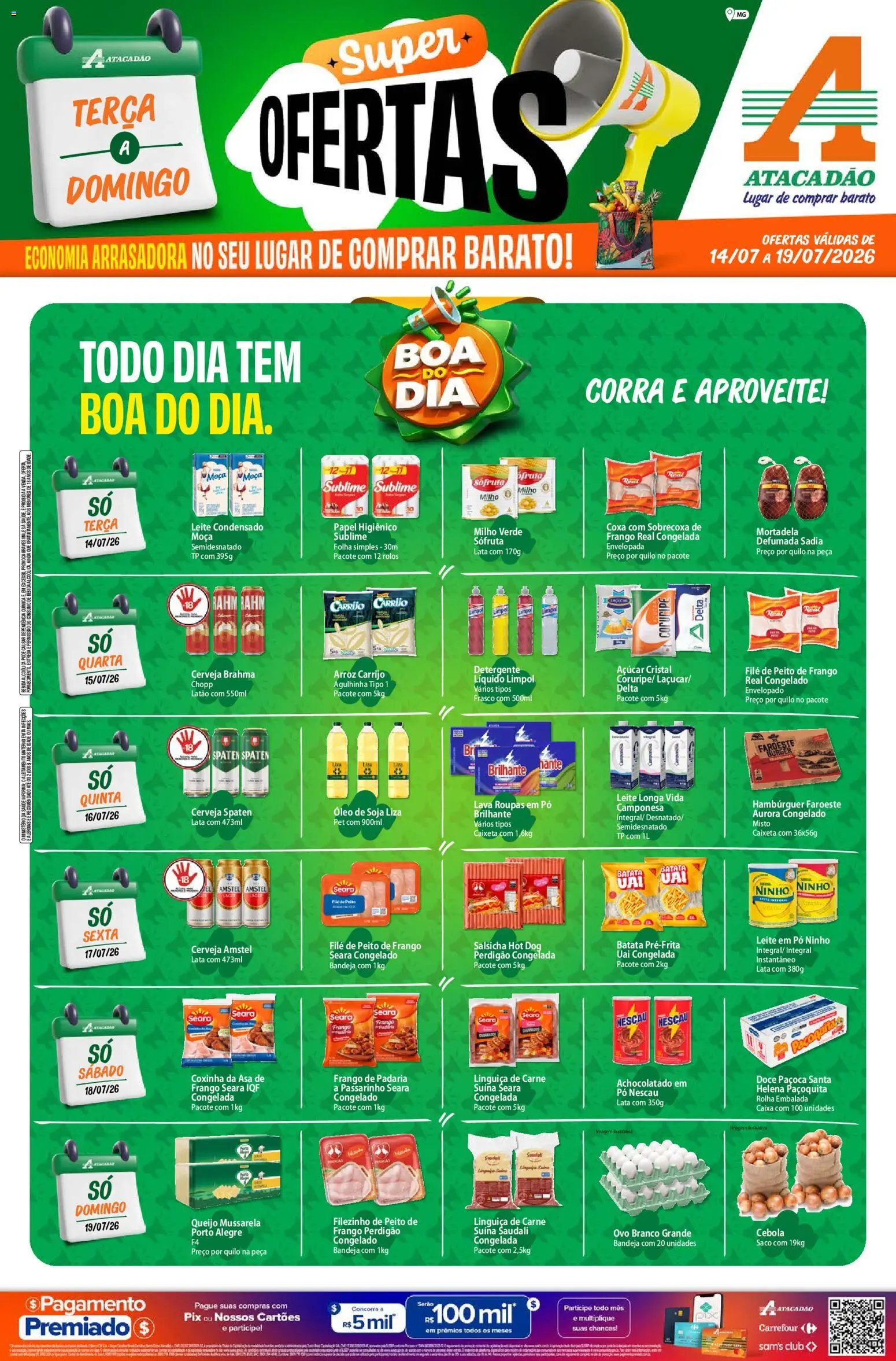 Pré-Visualização do folheto "Atacadão ofertas - MG" da loja Atacadão válido a partir de 14/07/2026