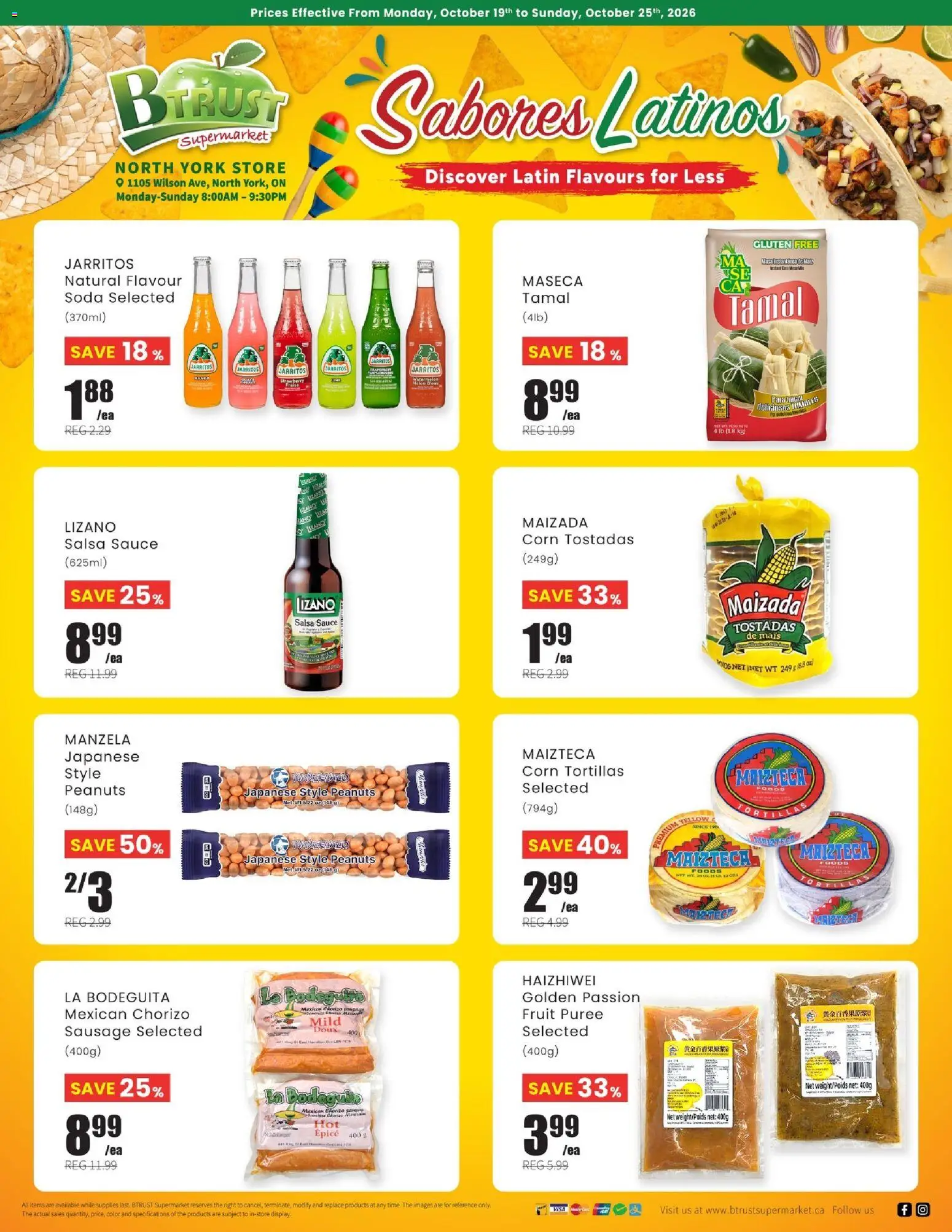 Preview of leaflet Btrust Supermarket flyer - North York Latin Specials from shop Btrust Supermarket is valid from Oct 19, 2026