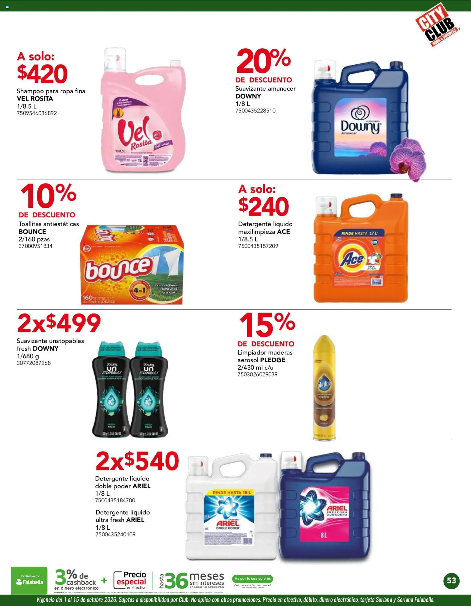 Vista previa las ofertas de la tienda City Club - City Club catálogo desde el 01/10/2026 - Shampoo, Ropa, Detergente, Detergente líquido, Limpiador, Suavizante